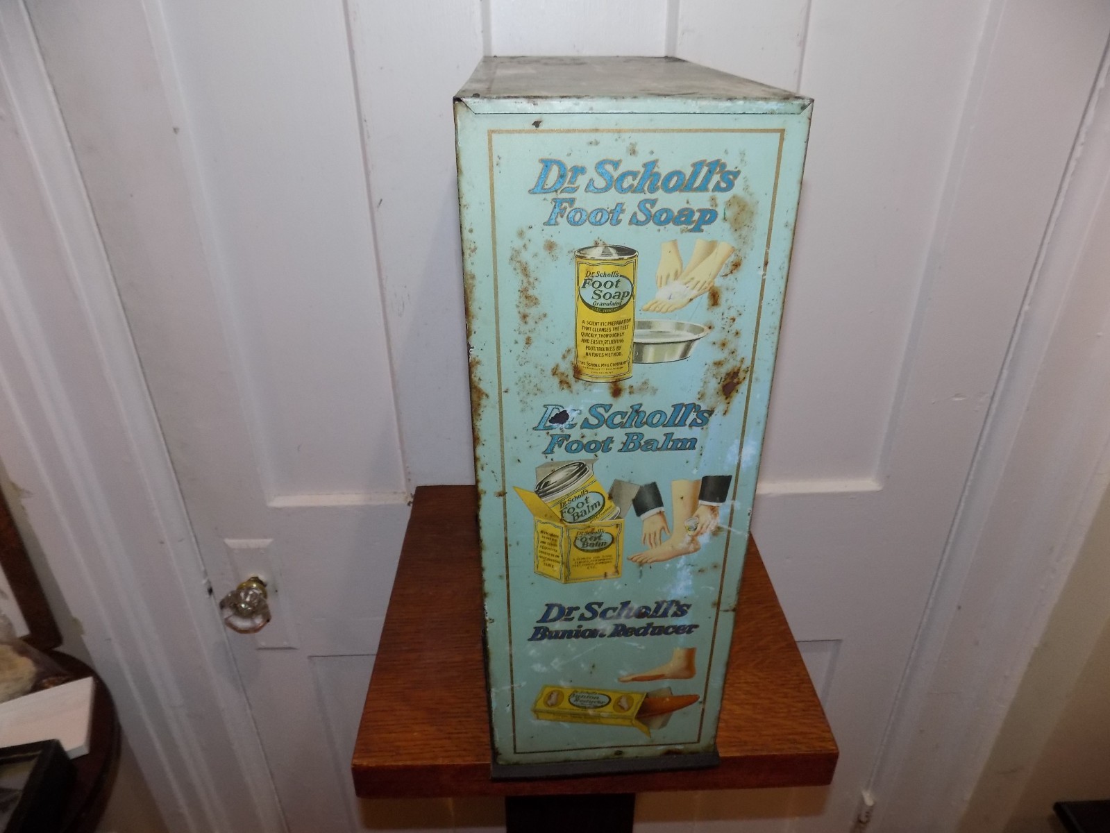 Vintage Dr. Scholl’s Foot Comfort Remedies Counter Store Display Cabinet