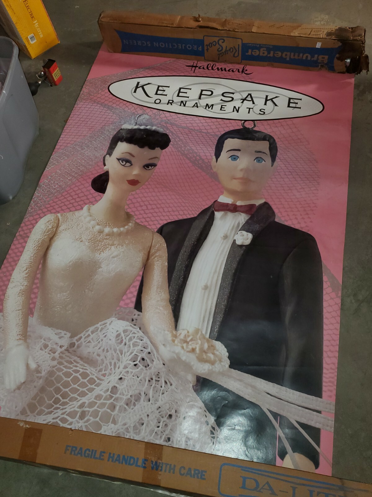 Huge 48×72 Mattel Hallmark Store Display Poster Barbie Star Trek Double Sided