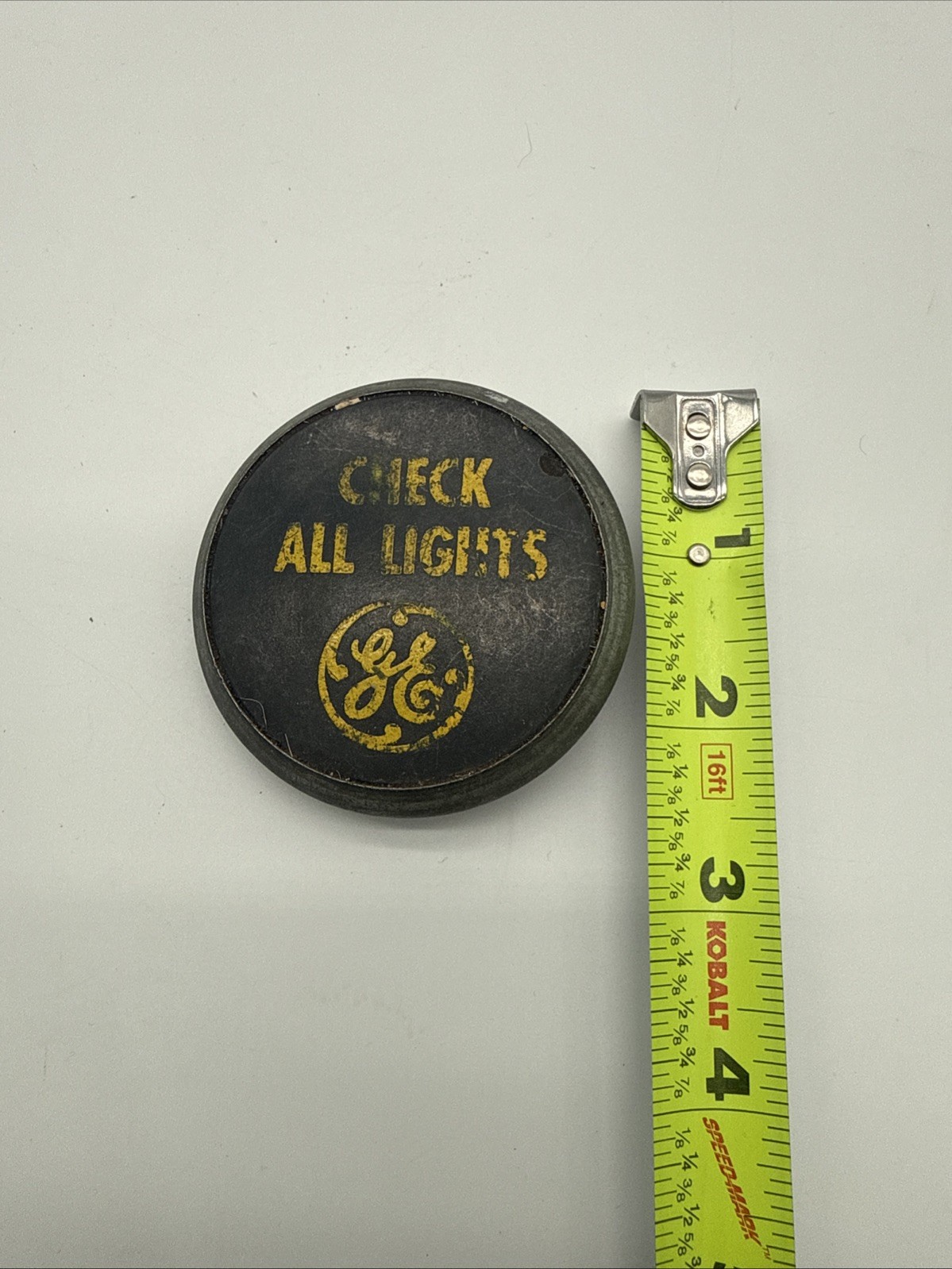 Vintage General Electric Check All Lights Advertising Display Sign Rare Prop