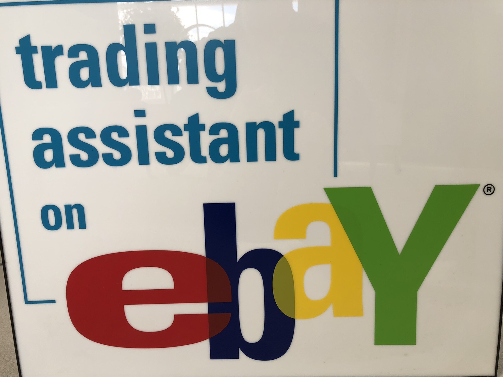 Rare eBay Trading Assistant Store 30″ x 24″ x 5-1/4″ Plexiglass Lighted Sign