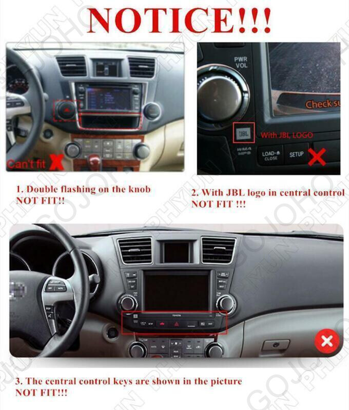 For Toyota Highlander 2008-2013 Android 13 Car Stereo Radio Navi Carplay 32G GPS