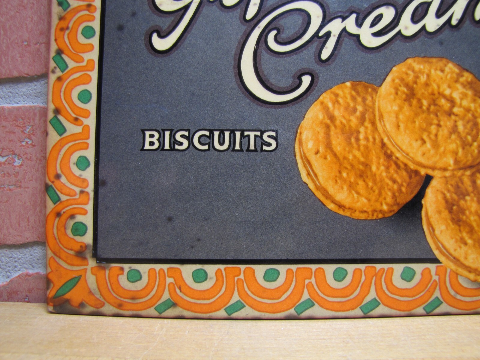 MACFARLANE LANG’S GIPSY CREAM BISCUITS Anique Advertising Sign TOC Country Store