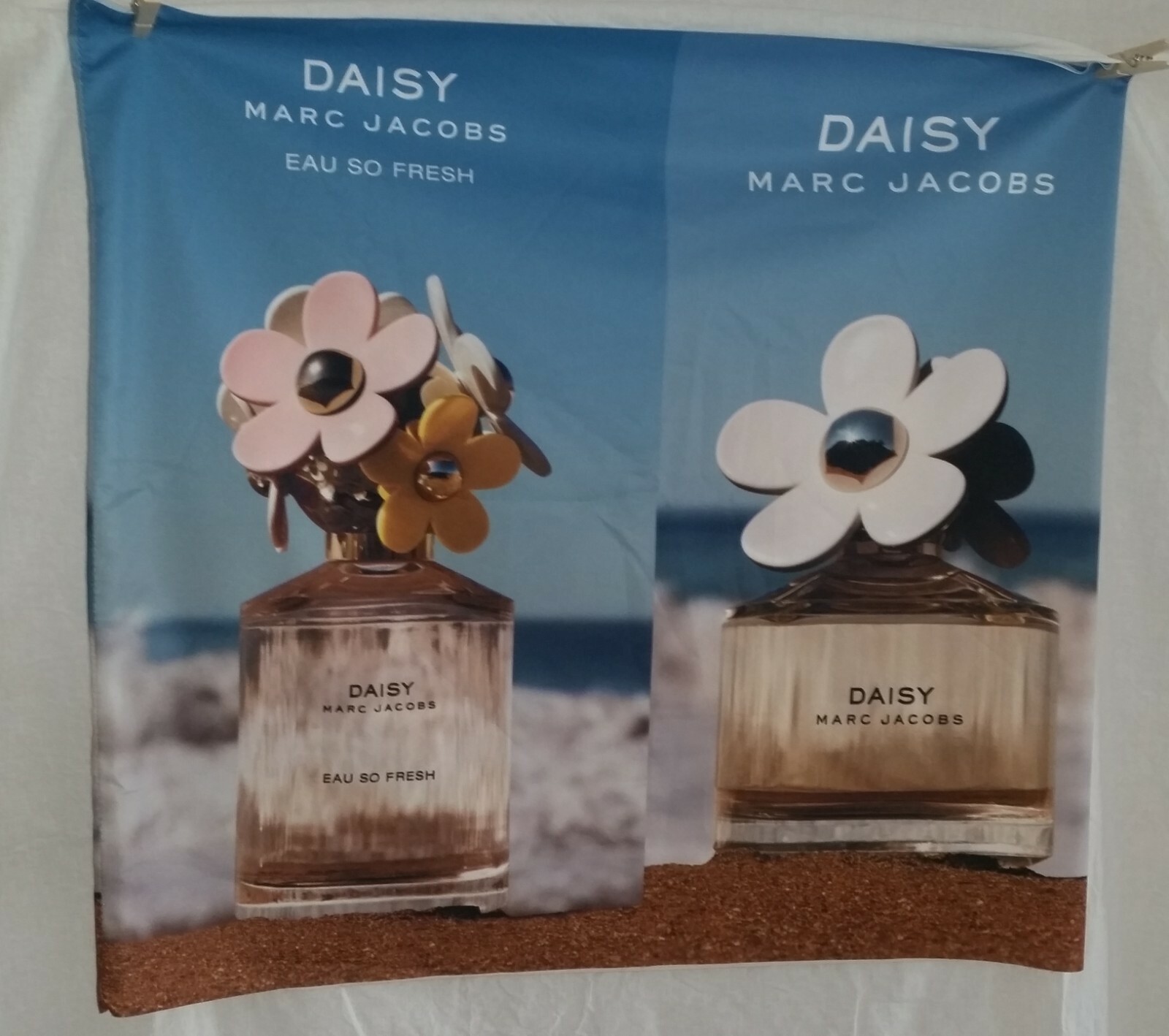 Marc Jacobs perfume fabric store advertising display sleeve wrap 27 x 25″