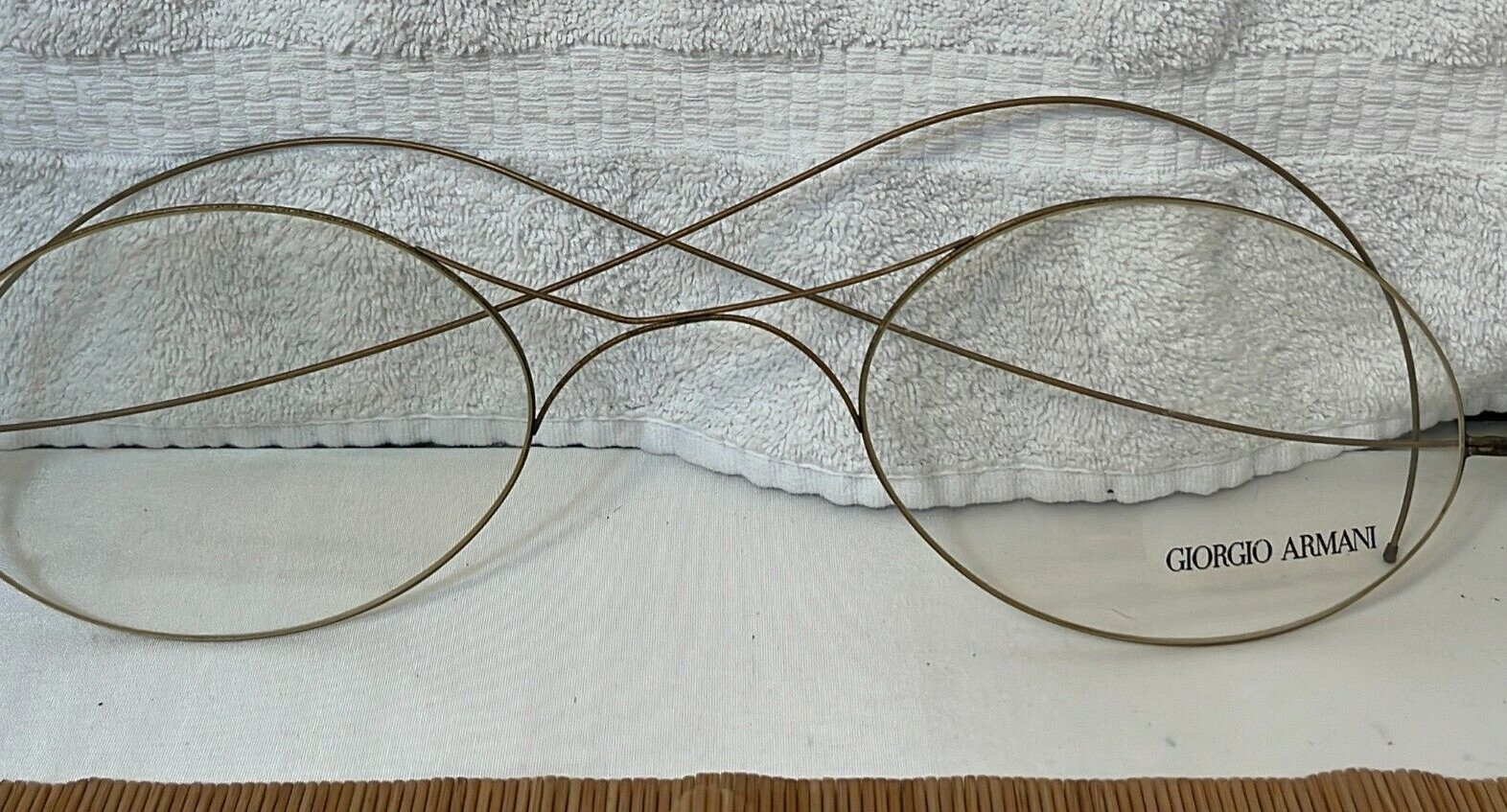 Giorgio Armani Wire Frames Display Very Lg Oversized Spectacles Eyeglasses 14.5″