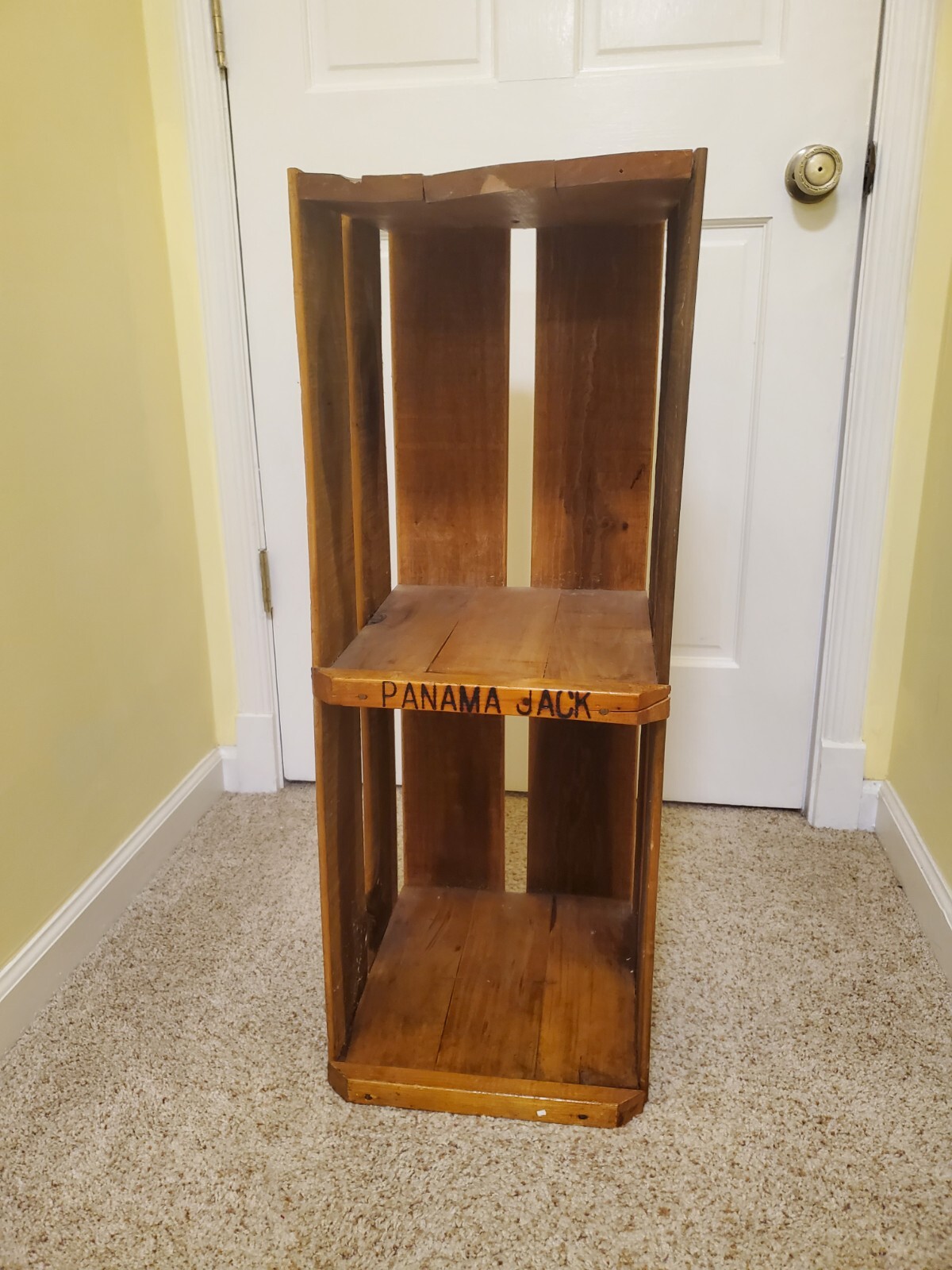 PANAMA JACK VINTAGE WOOD DISPLAY CRATE