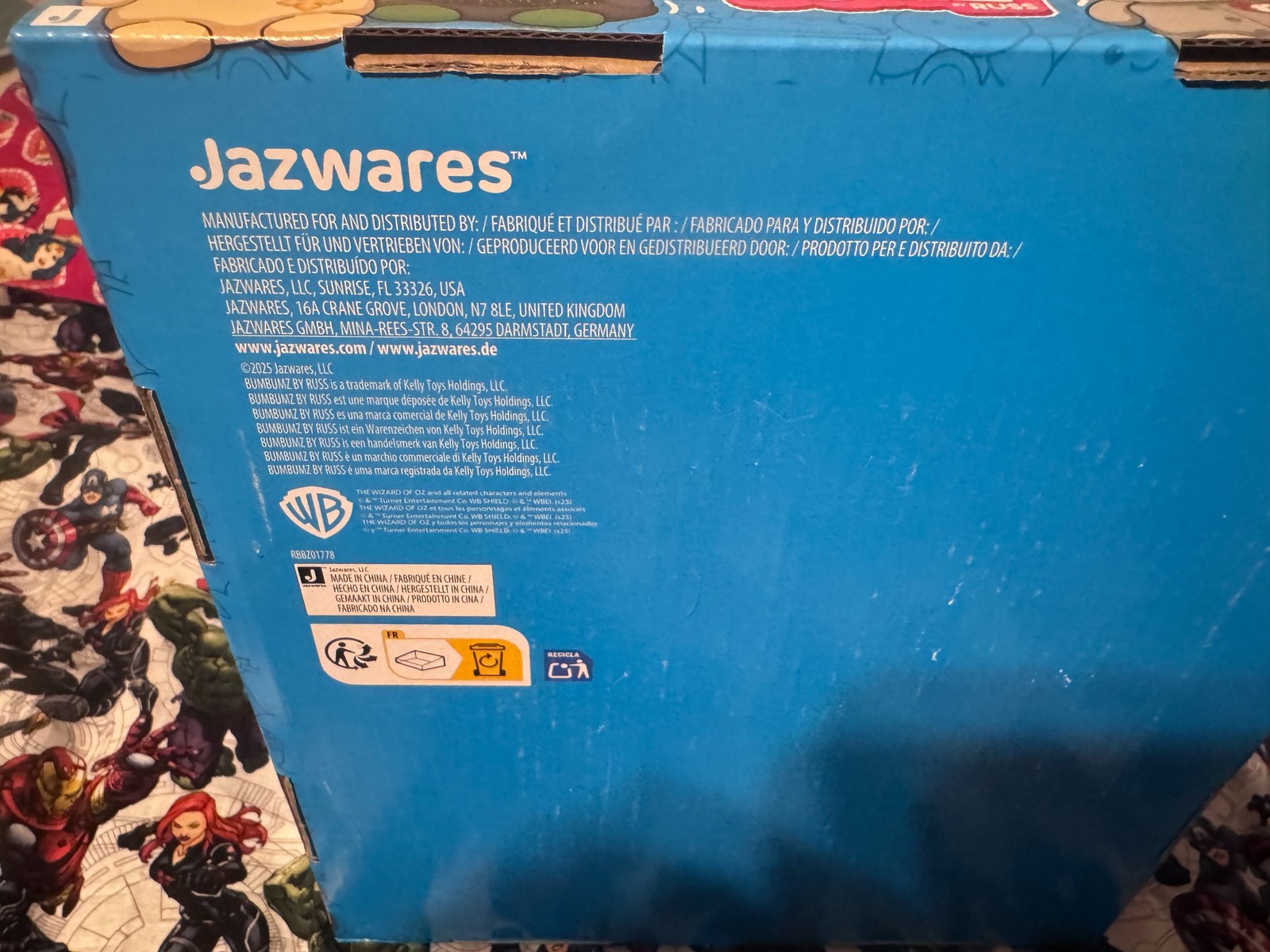 JAZWARES BUMBUMZ WIZARD OF OZ STORE DISPLAY BOX FOR COLLECTIBLES RARE NEW