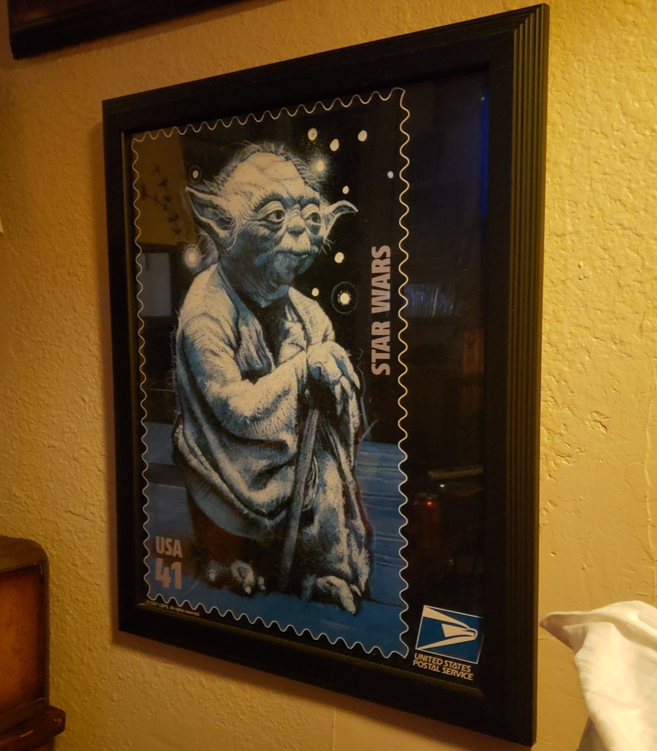 Ultra RARE – USPS Yoda Stamp 2007 Commemorative Matted Framed Artwork Display