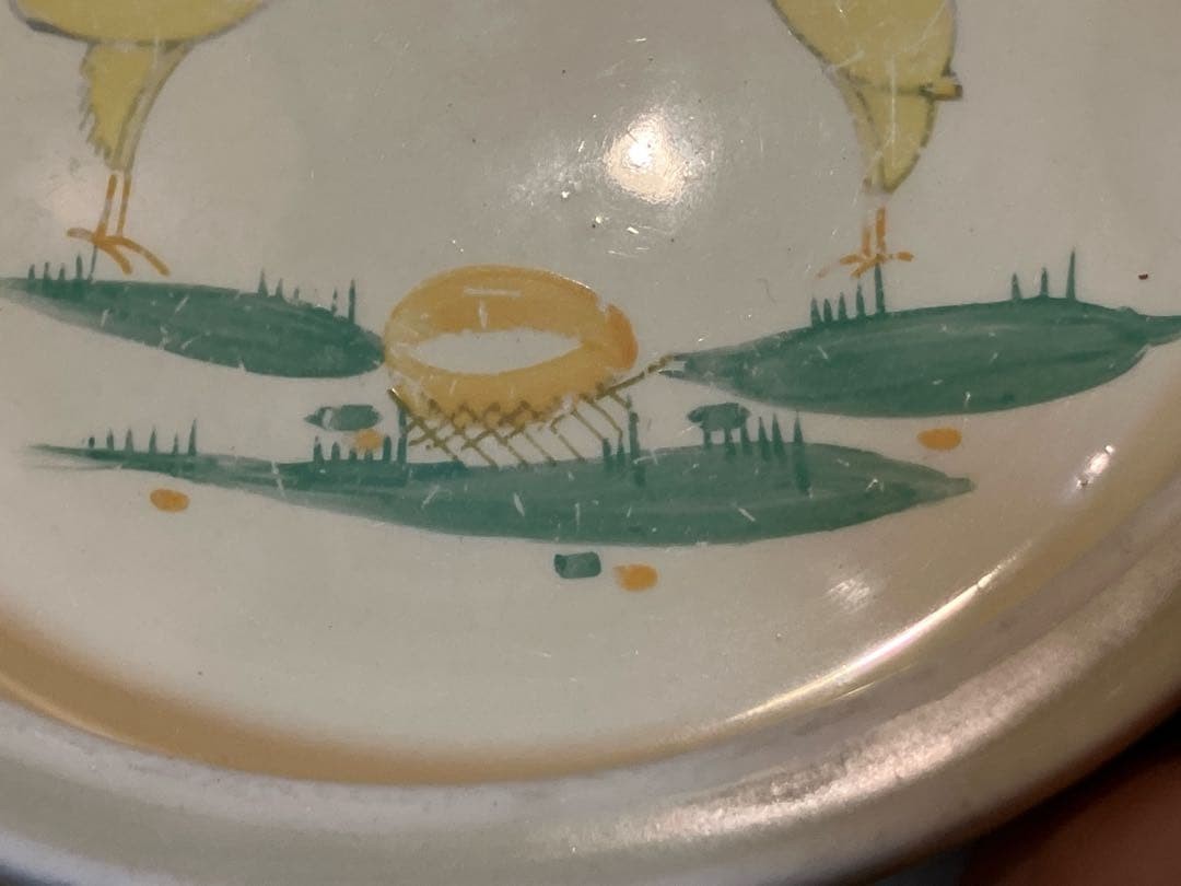Susie Cooper 1930s Hand Painted Vintage Children Plate Bowl Antique