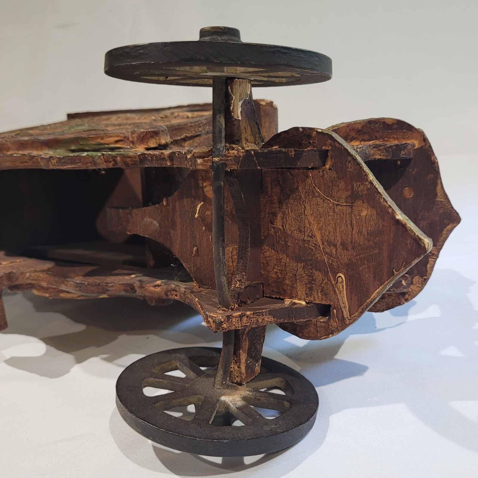 RARE ANTIQUE 1800’S WOOD TOY-ROYAL VICTORIAN CARRIAGE-METAL WHEELS – BEAUTIFUL!!