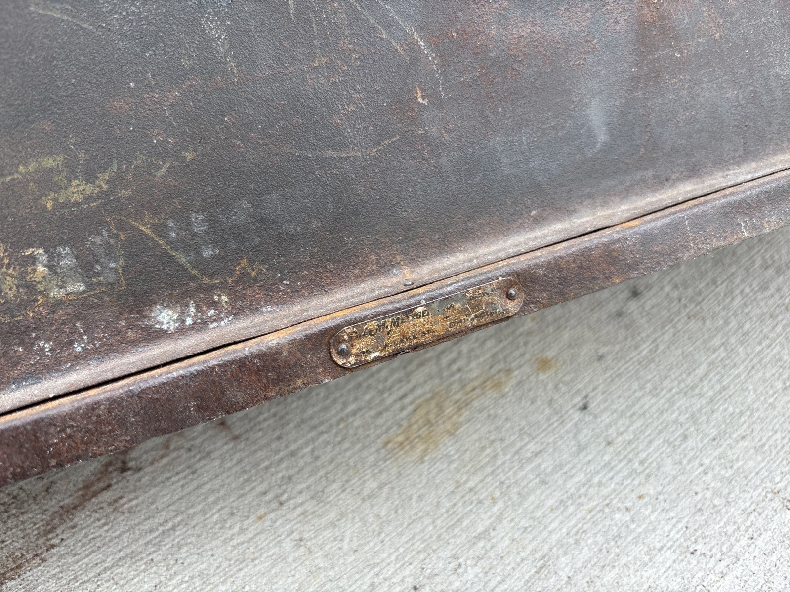 Antique Metal Parts Bin Cabinet Industrial Metzger Chicago Store Counter Display