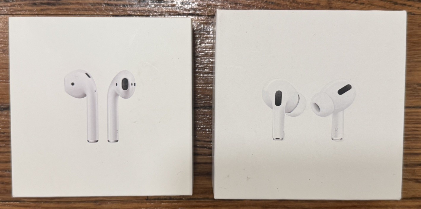 LOT OF 2:Original AirPods & Pro EMPTY BOXES Includes Inserts Manuals & CHARGERS