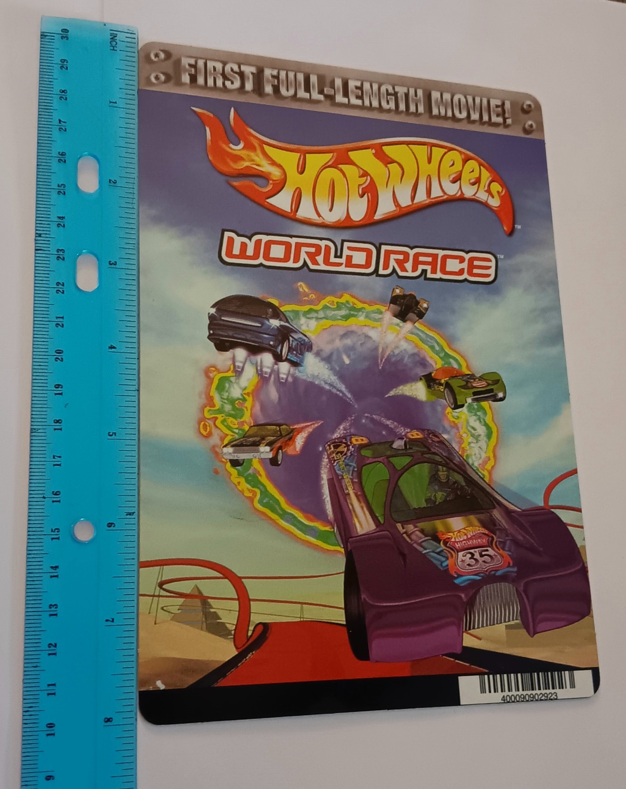 HOT WHEELS BLOCKBUSTER VIDEO DISPLAY MOVIE BACKER CARD ** NO MOVIE INCLUDED