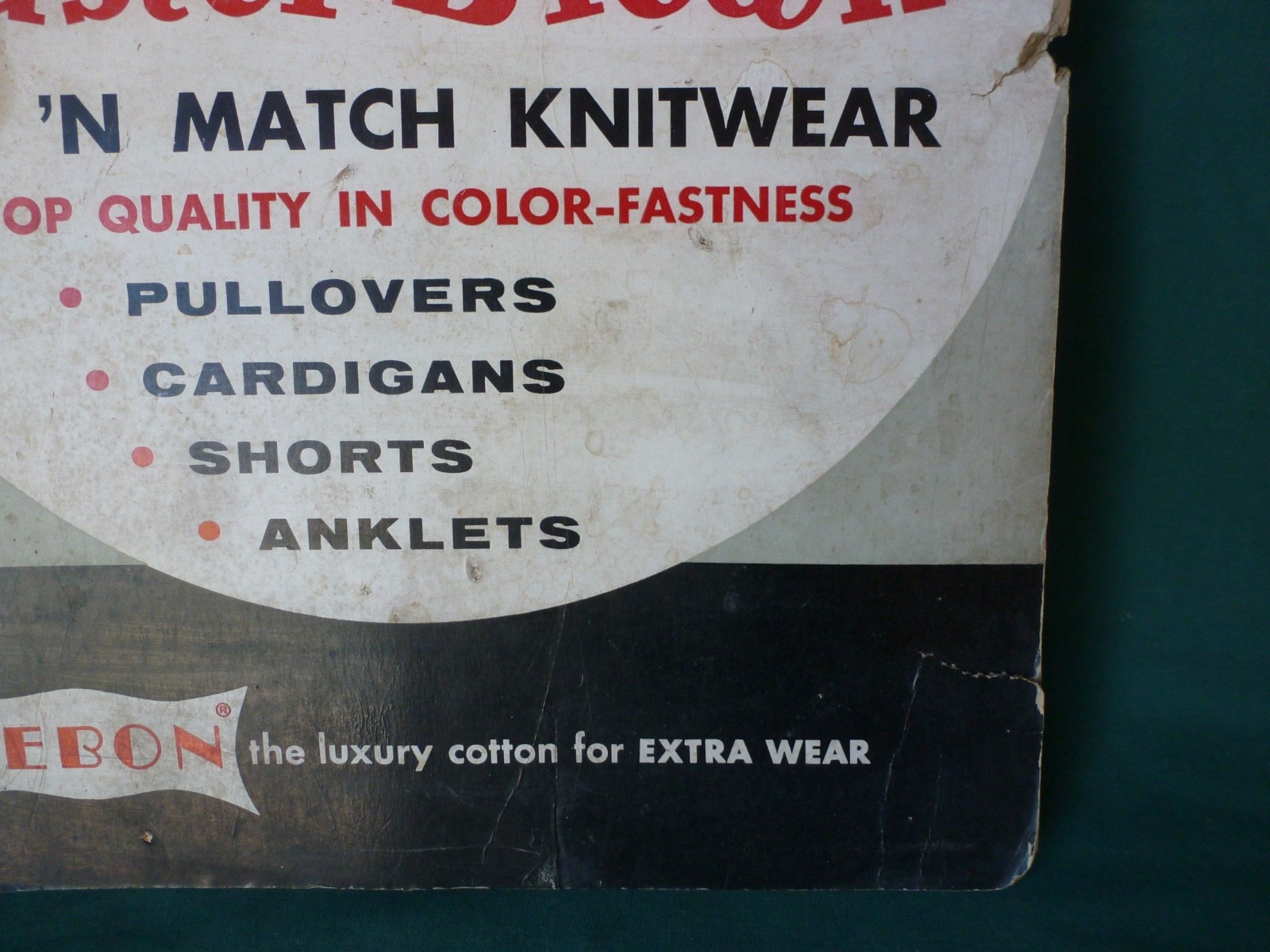 Vintage Buster Brown Mix ‘Match Knitwear Cardboard Counter Top Stand Up Sign