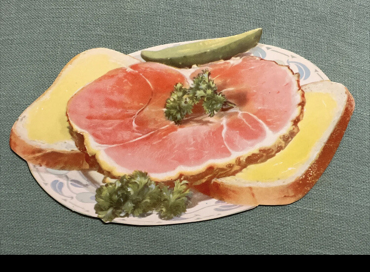 VTG Rare 1940s PAPER THIN Woolworth’s 13 Dinner Displays Advertise Meat Trays
