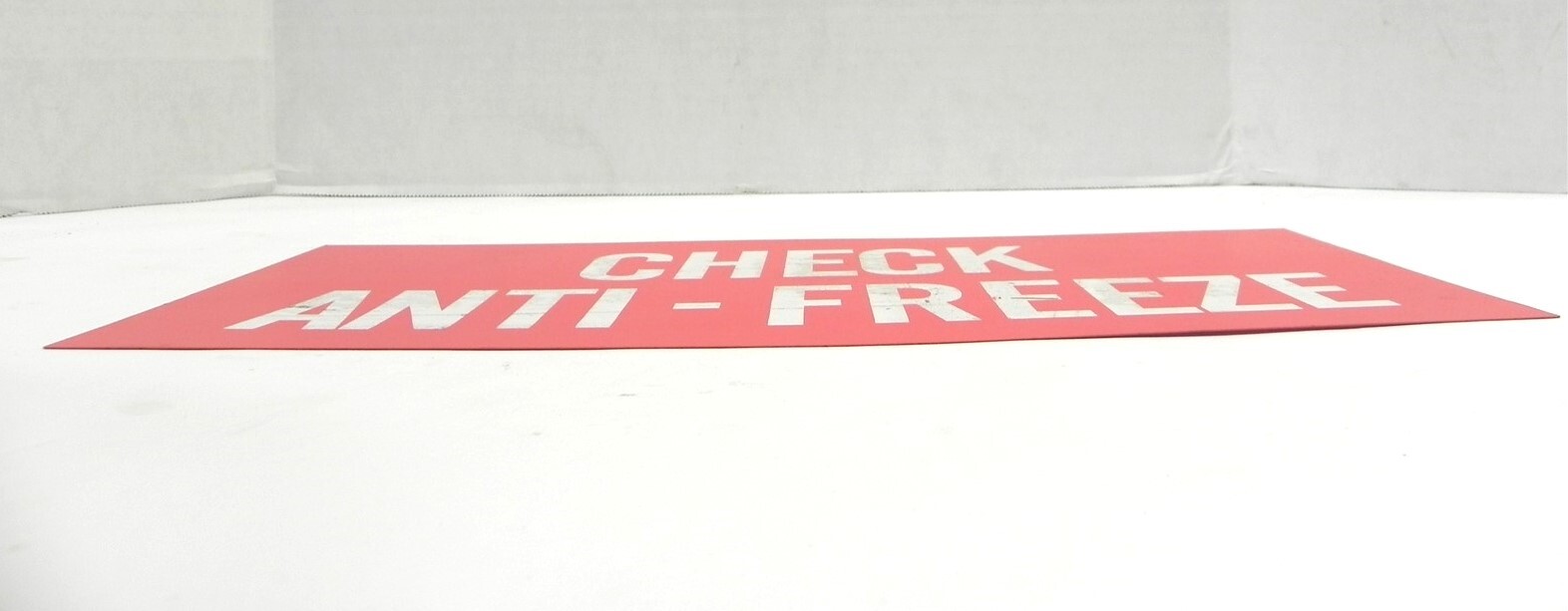 VINTAGE SHOP DISPLAY SIGN “CHECK ANTI-FREEZE” “ARE YOUR TIRES SAFE?” PRE-OWNED