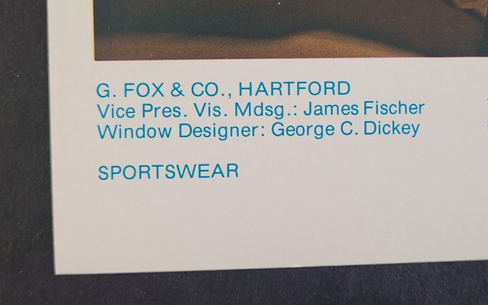 1970s G. FOX & CO. HARTFORD WINDOW DISPLAY PHOTO PRINT BACK TO THE DRAWING BOARD