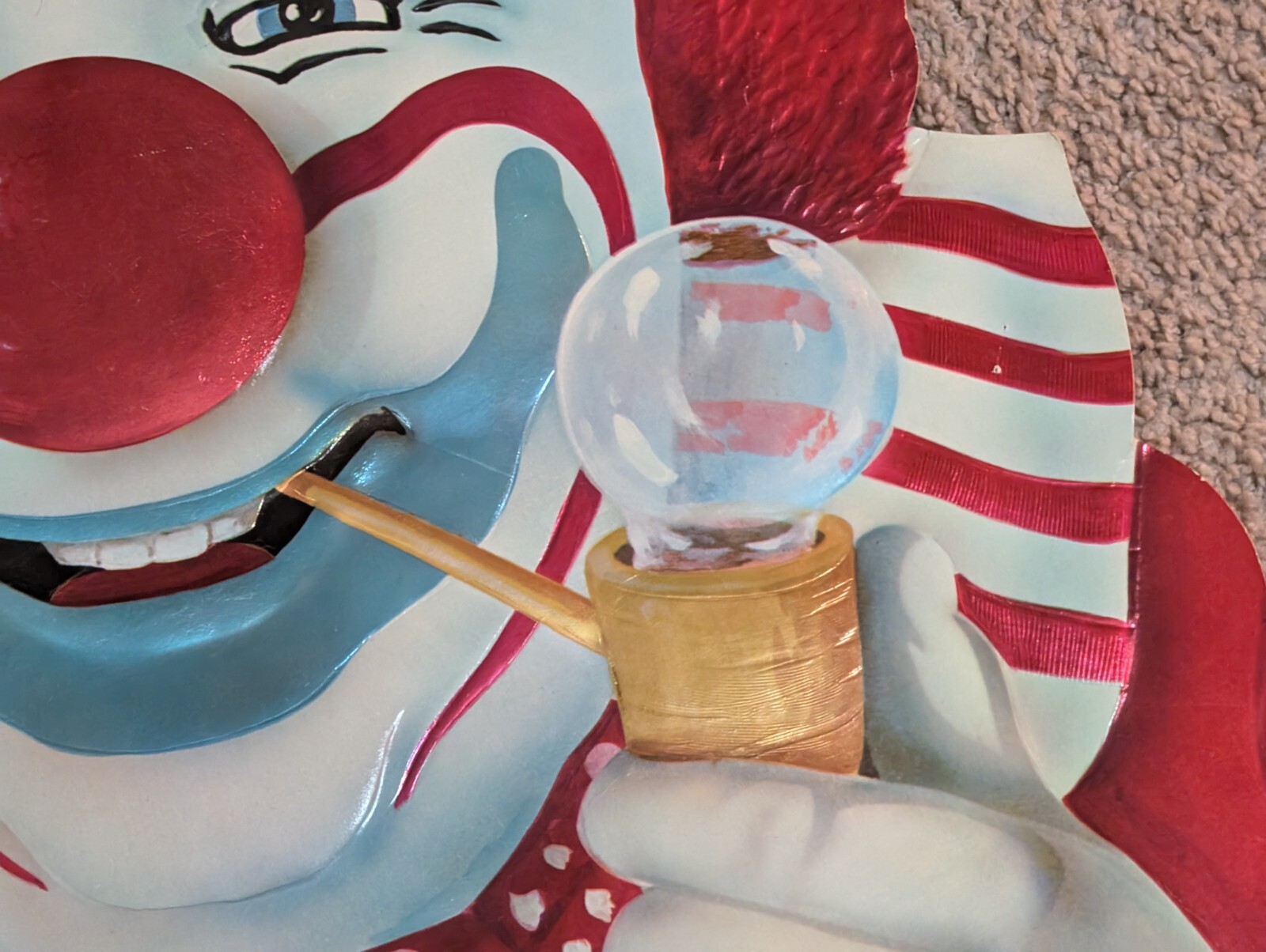 Vintage 1970s Kraft foods Wonderflex Circus Clown 45″x 21″ Advertisement