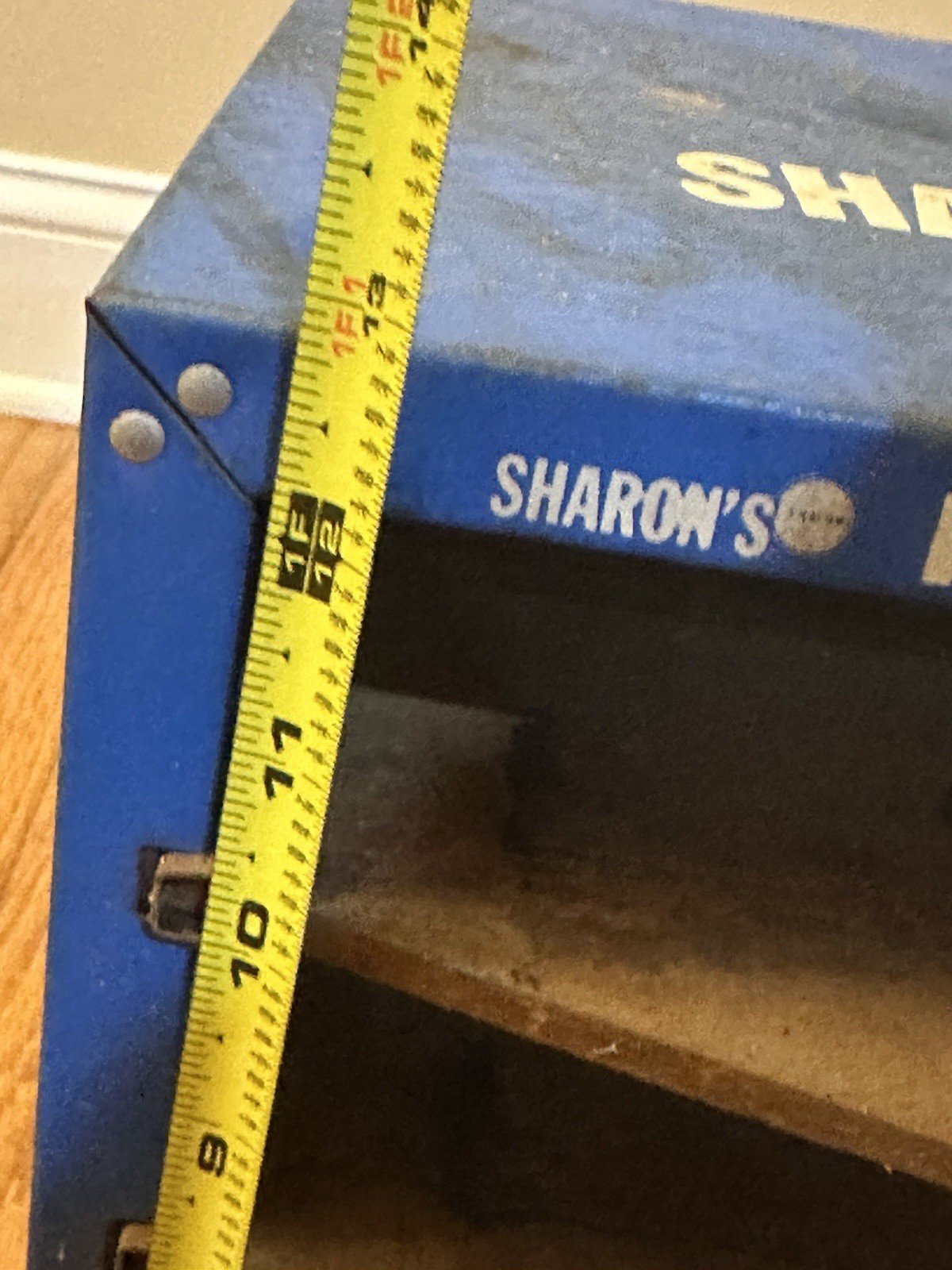 Vintage Sharon’s Bright Line Fastener Center Drawer Cabinet Metal Display