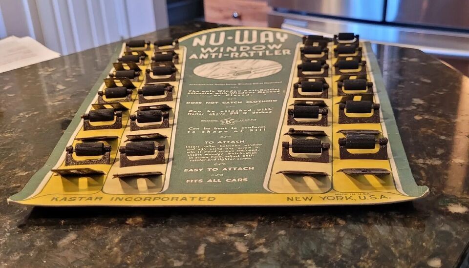 Antique Nu-Way Anti Rattler Window General Store Display Vintage