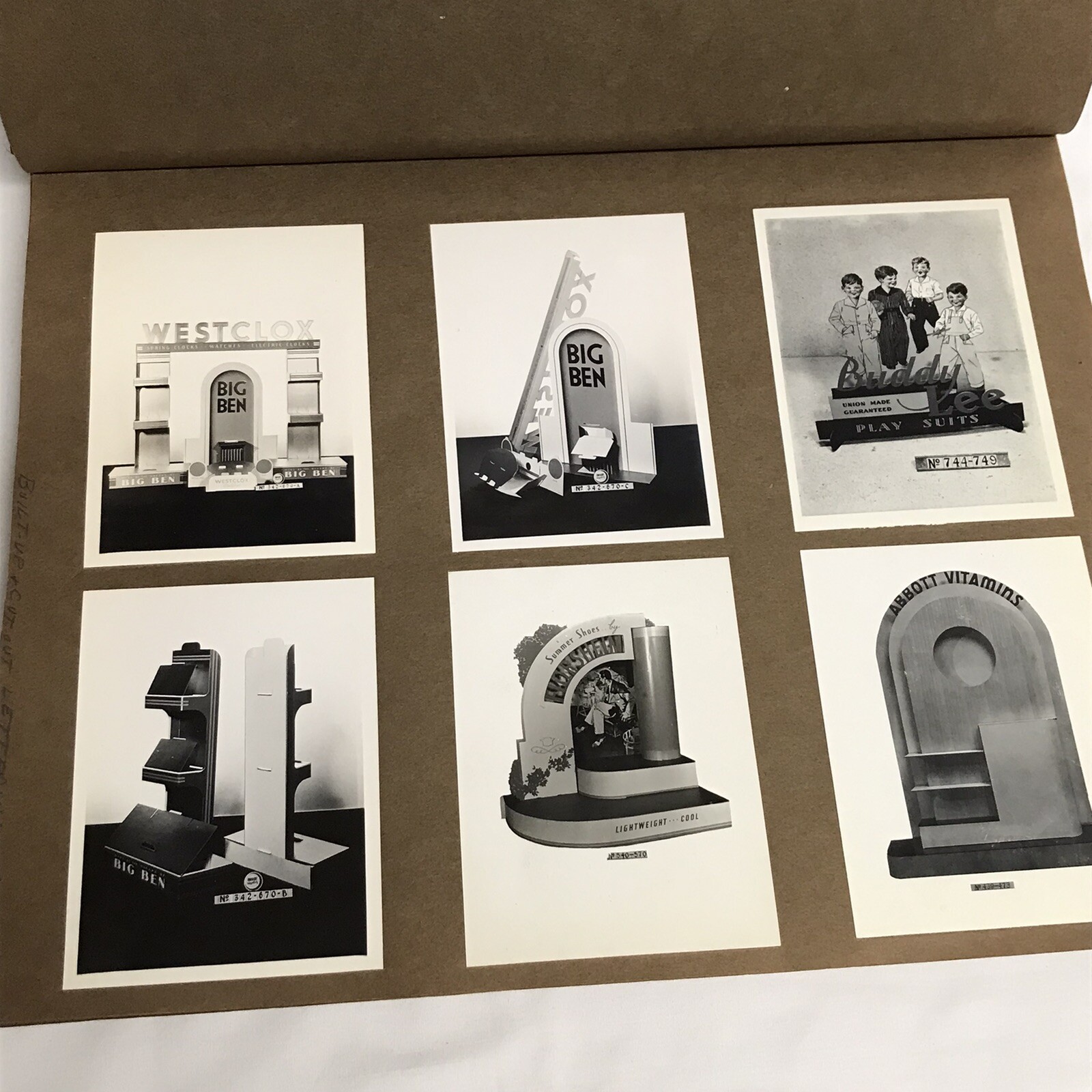 Art Deco Professional Black White Photos of Store Display Advertisement Pieces
