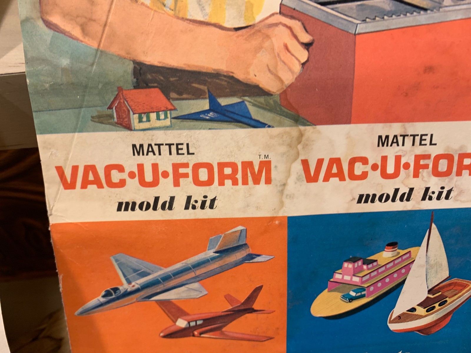 Vintage 1962 MATTEL VAC-U-FORM Mold Kits Store Display Counter Sign Advertising