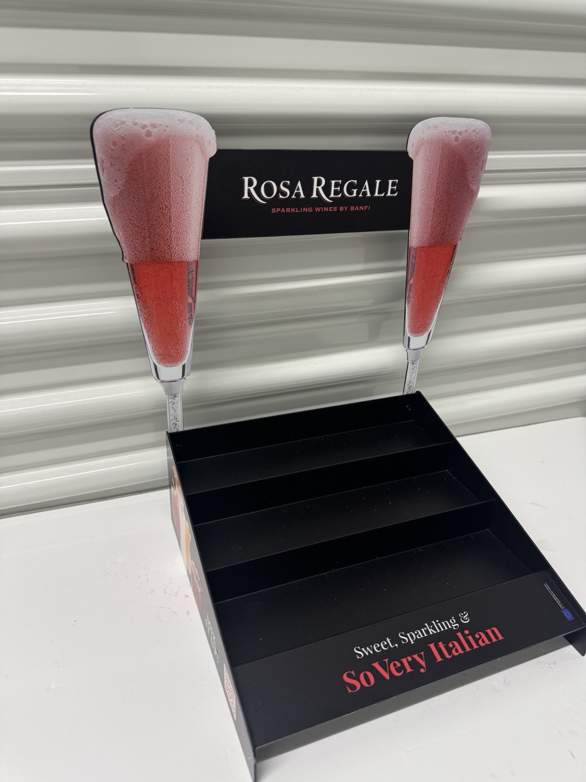 Rosa Regale Banfi Counter Display POS Advertising Bar Sign Retail Display
