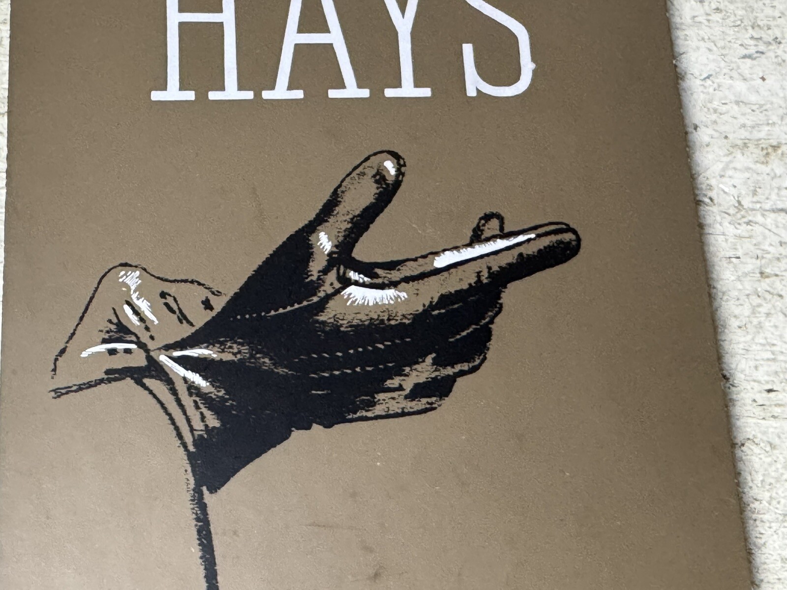 VTG Daniel Hays Gloves Sign Point Of Sale Department Store Display Advertising