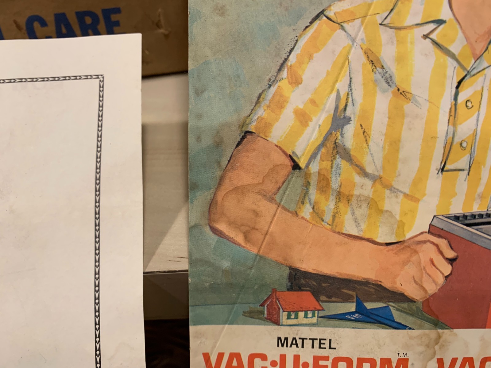 Vintage 1962 MATTEL VAC-U-FORM Mold Kits Store Display Counter Sign Advertising