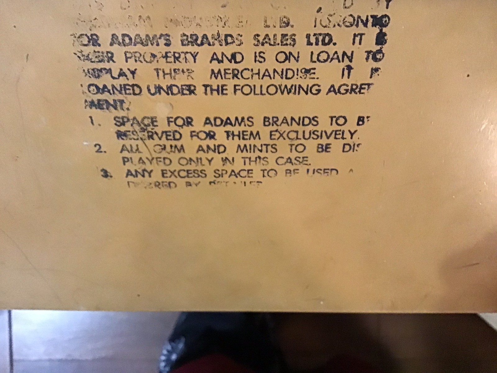 Vintage Adams Chiclets Gum Rack -Countertop display advertising 20″ x 23″
