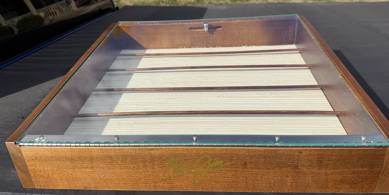 Vintage Maui Jim Countertop Store Advertising Wooden Display Case Sunglasses