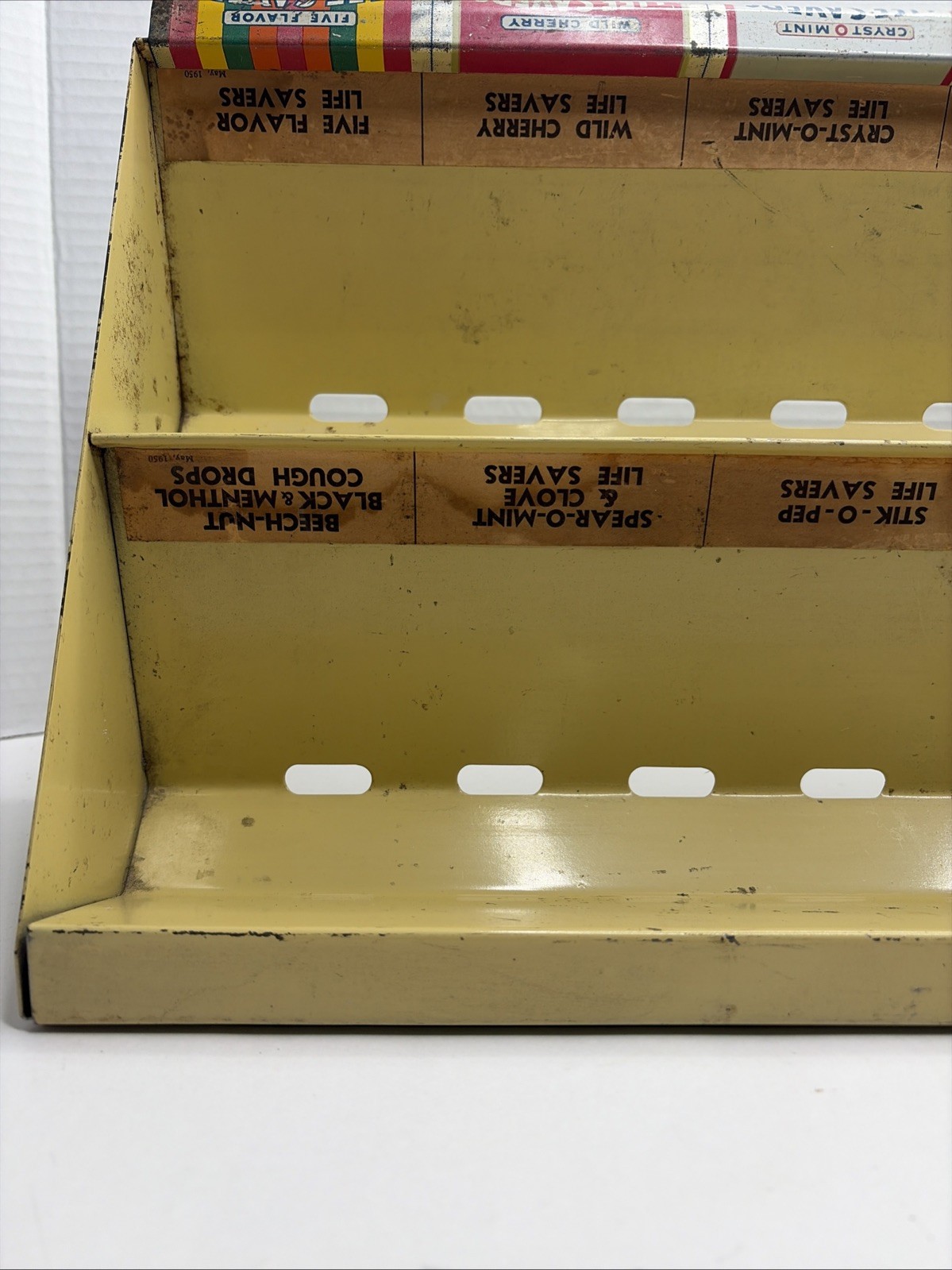Vintage Life Savers Candy Sign Store Display Rack 1930’s Country Store Flavors