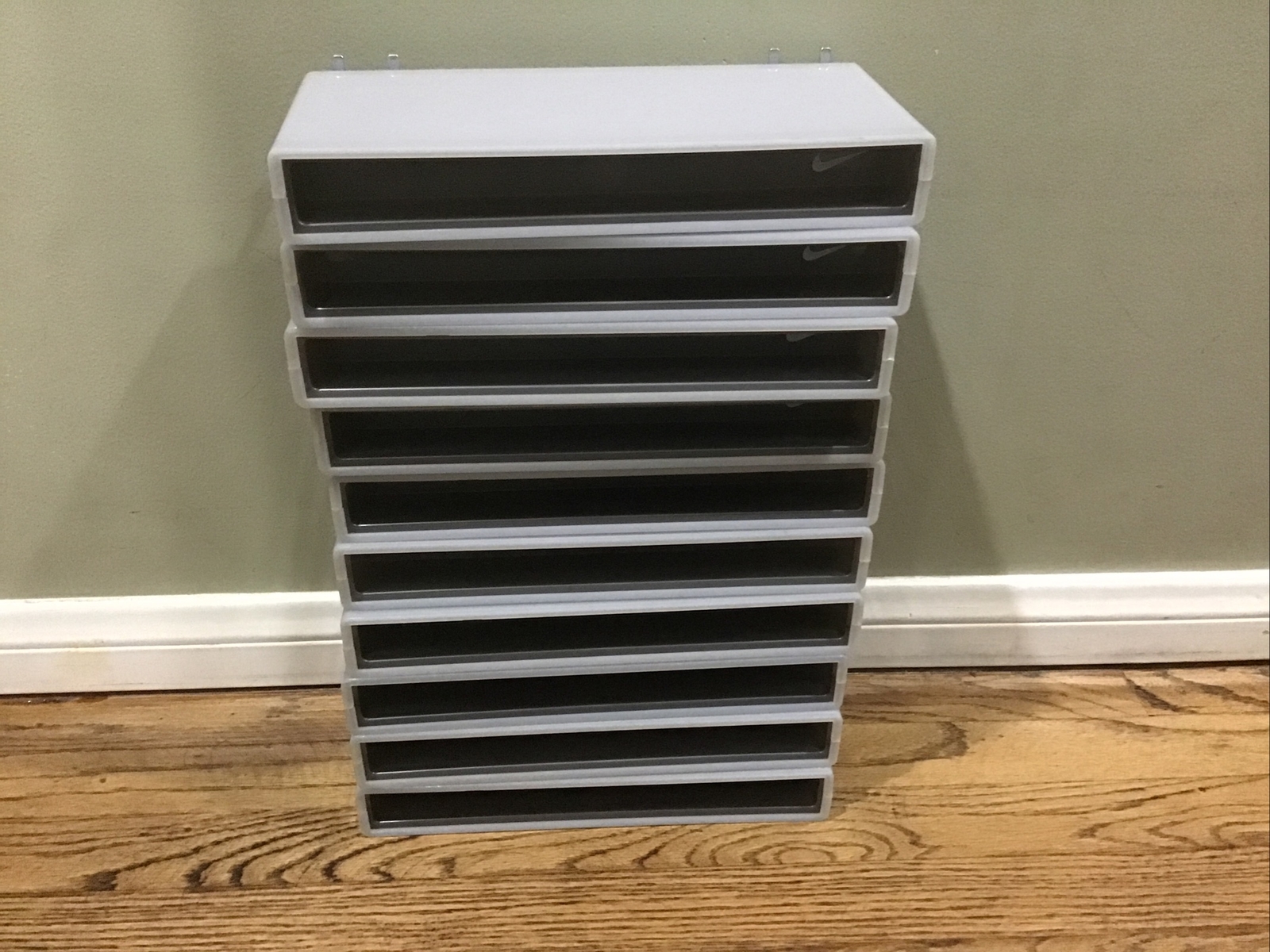 Lot Of 10 Nike Grey Slat Wall Shoe Displays