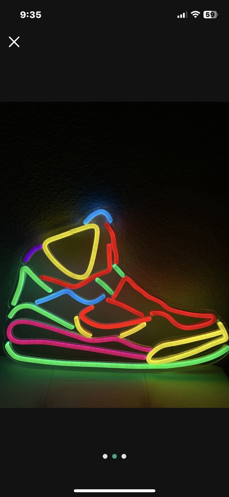 Sneaker Head Led Neon Type Sign
