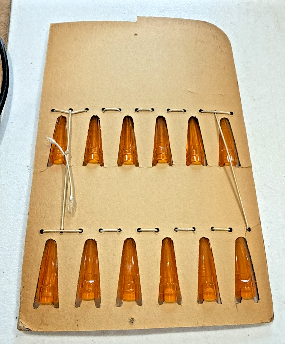 Extra Fine Cigarette Holders Orange Plastic Orig Store Display 12 Silver Blue