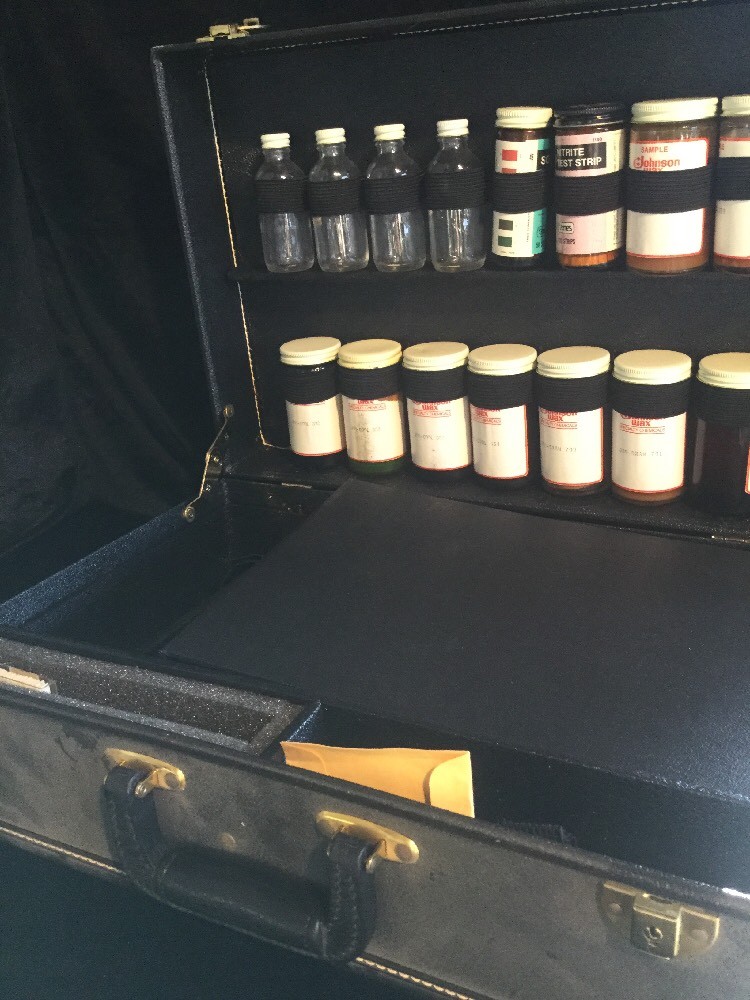 Vintage Johnson’s Wax Kit Salesman Sample w/ Case Advertising
