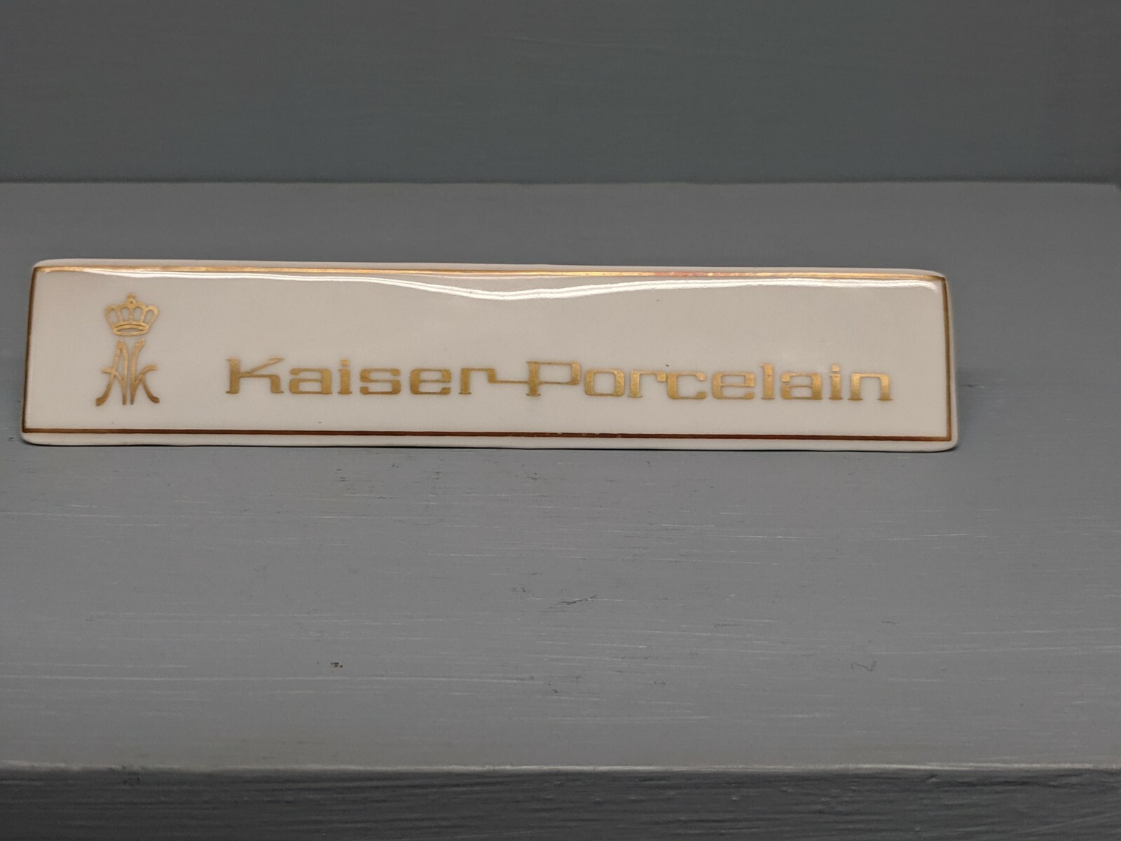 Old Kaiser Porcelain Dealer Promotional Store Advertising Display Sign