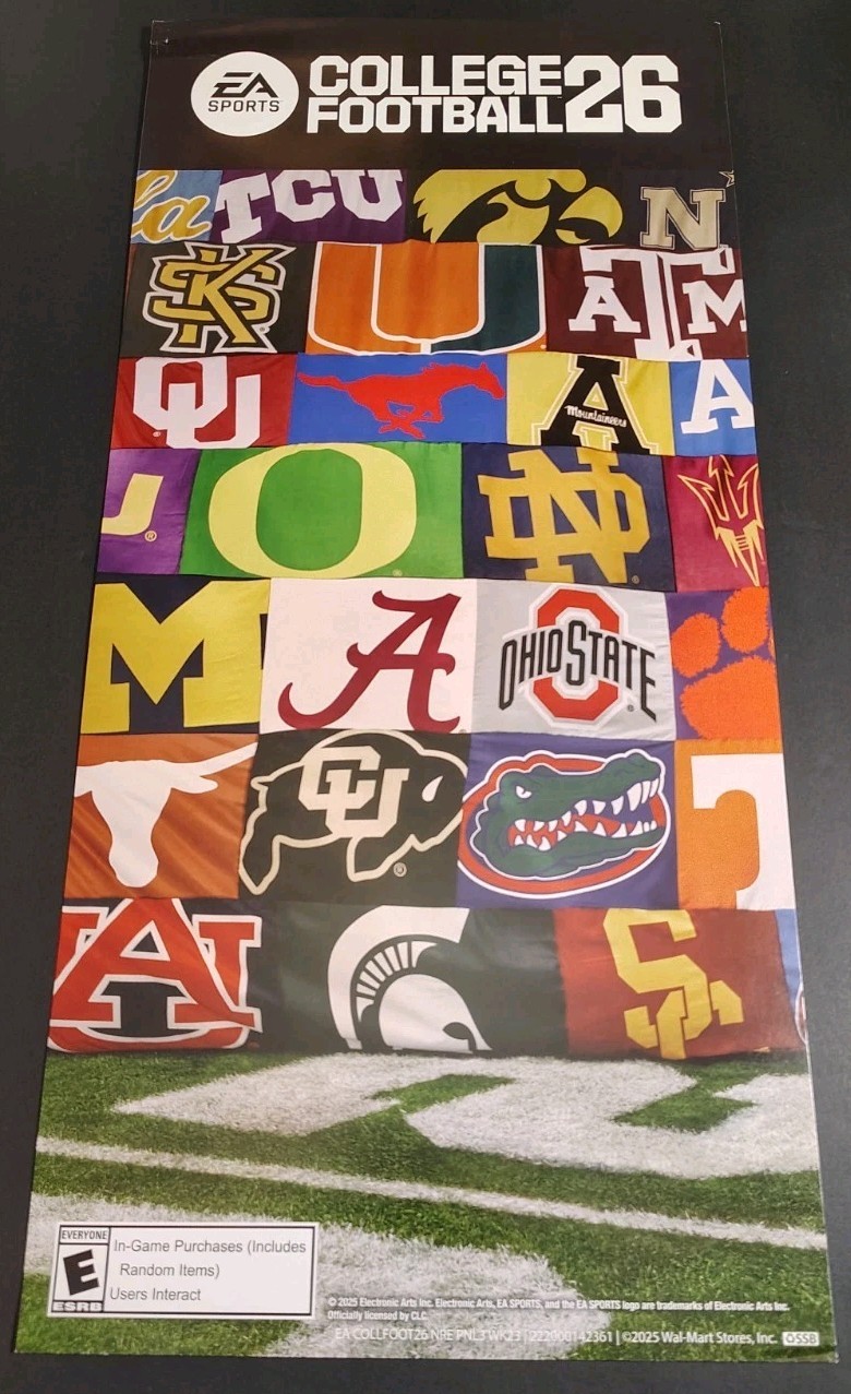 2025 – EA Sports College Football 26 – Store display advertisement – 24x 11x