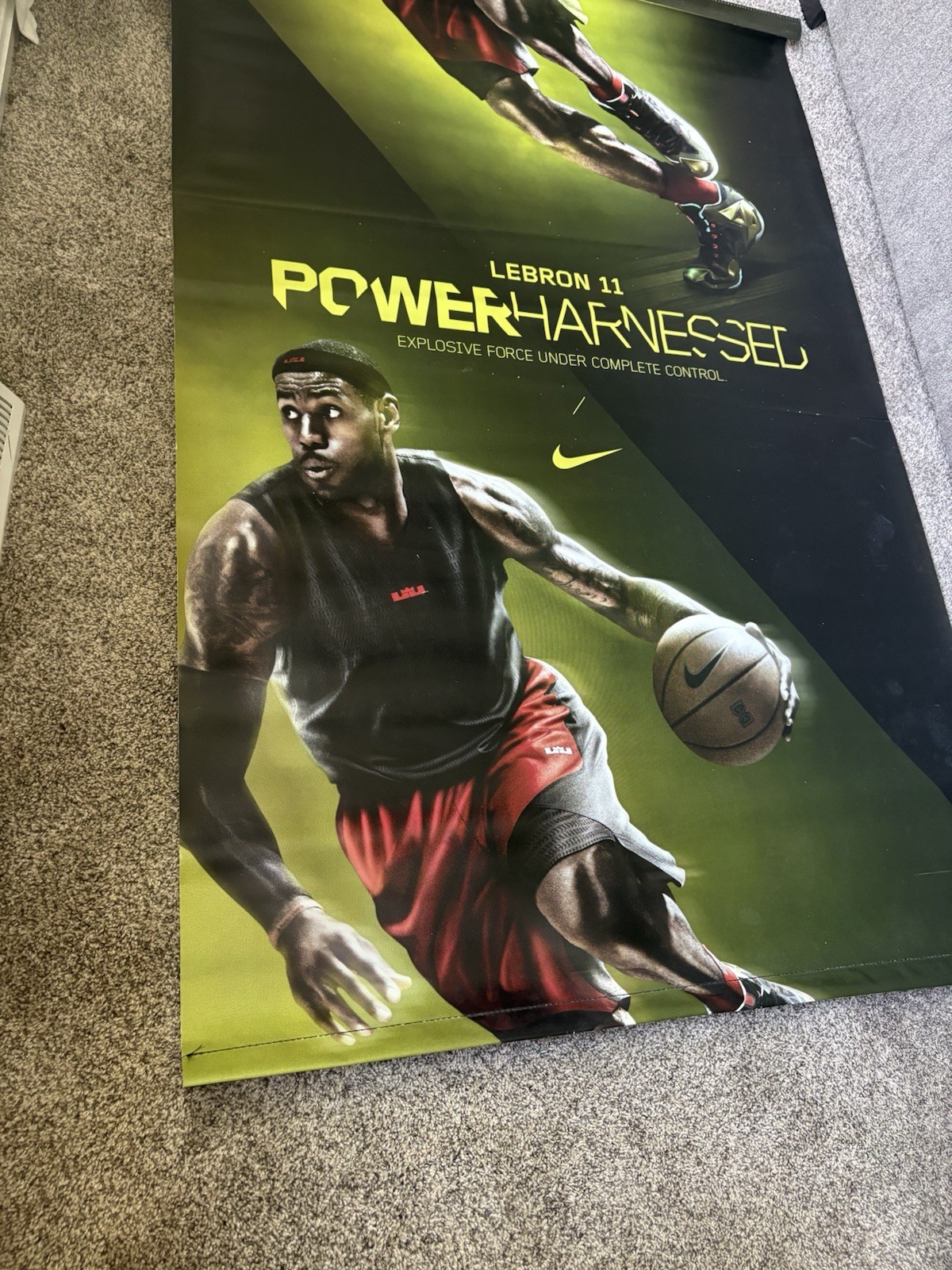 Nike LeBron 11 Promotional Footlocker Store Display Poster Sign 2013
