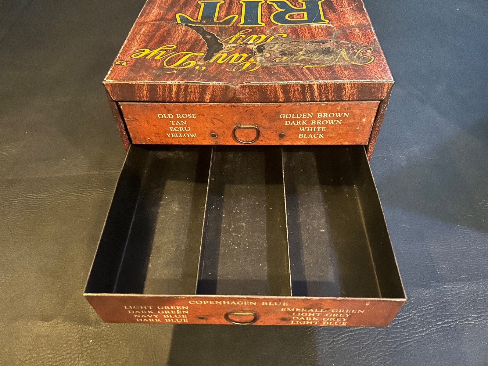 C1920 Tin Litho New Improved RIT Dyes Advertising Counter Top Store Display