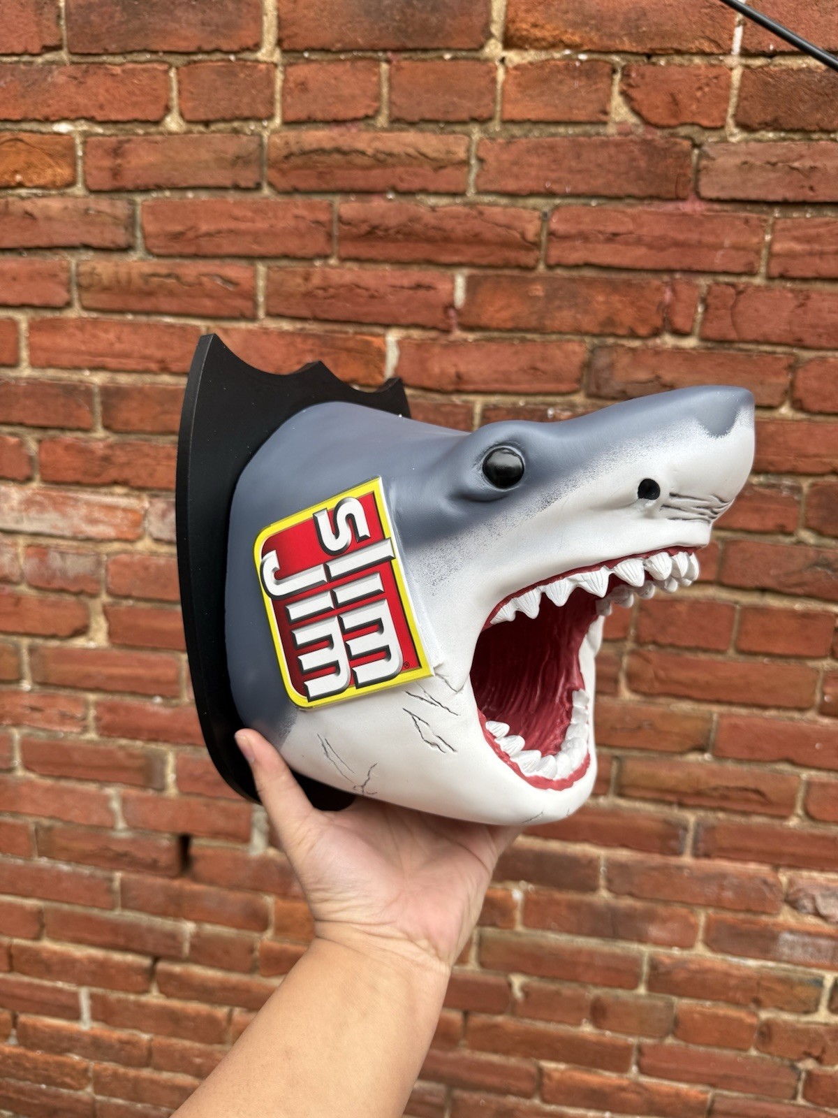 SLIM JIM Promotional Jaws Great White Shark Head Wall Mount Display New In Box
