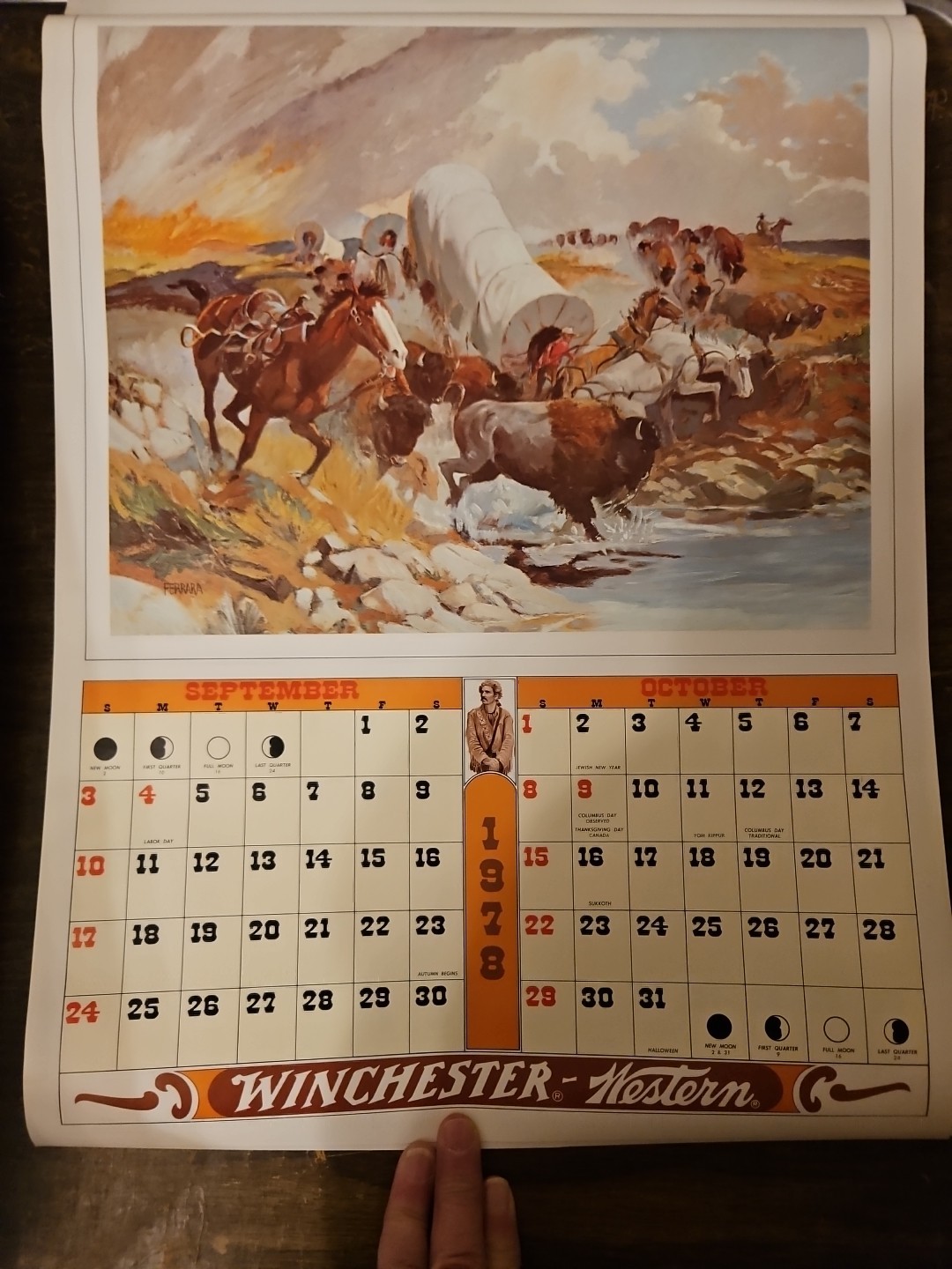 1978 Vintage Winchester Western Collection Buffalo Bill’s Adventures Calender