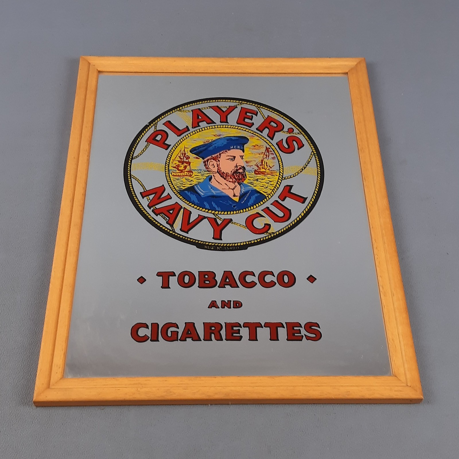Player’s Navy Cut Tobacco And Cigarettes Vintage 1970s Advertising Mirror