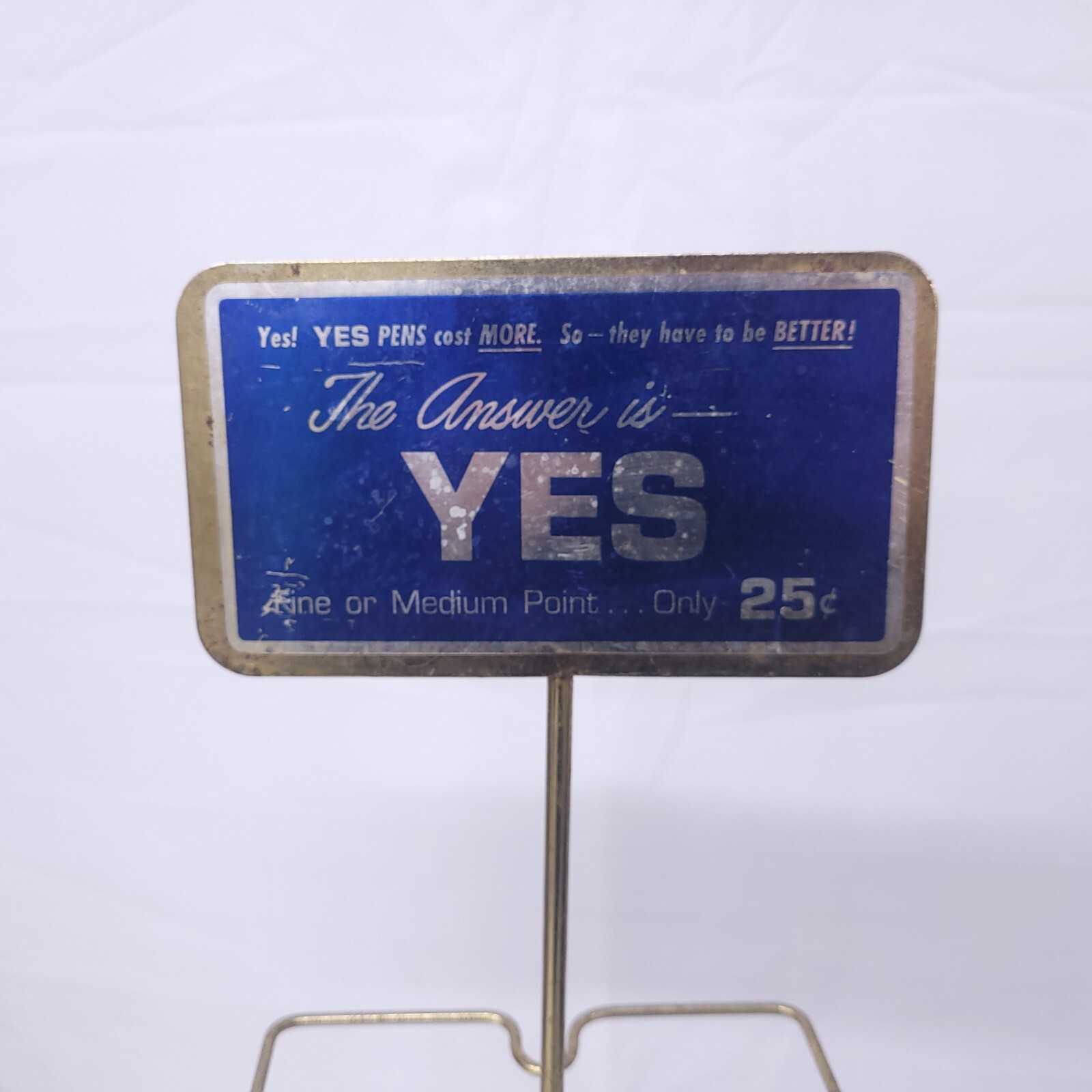 Pen Advertisement Rack Vintage Metal