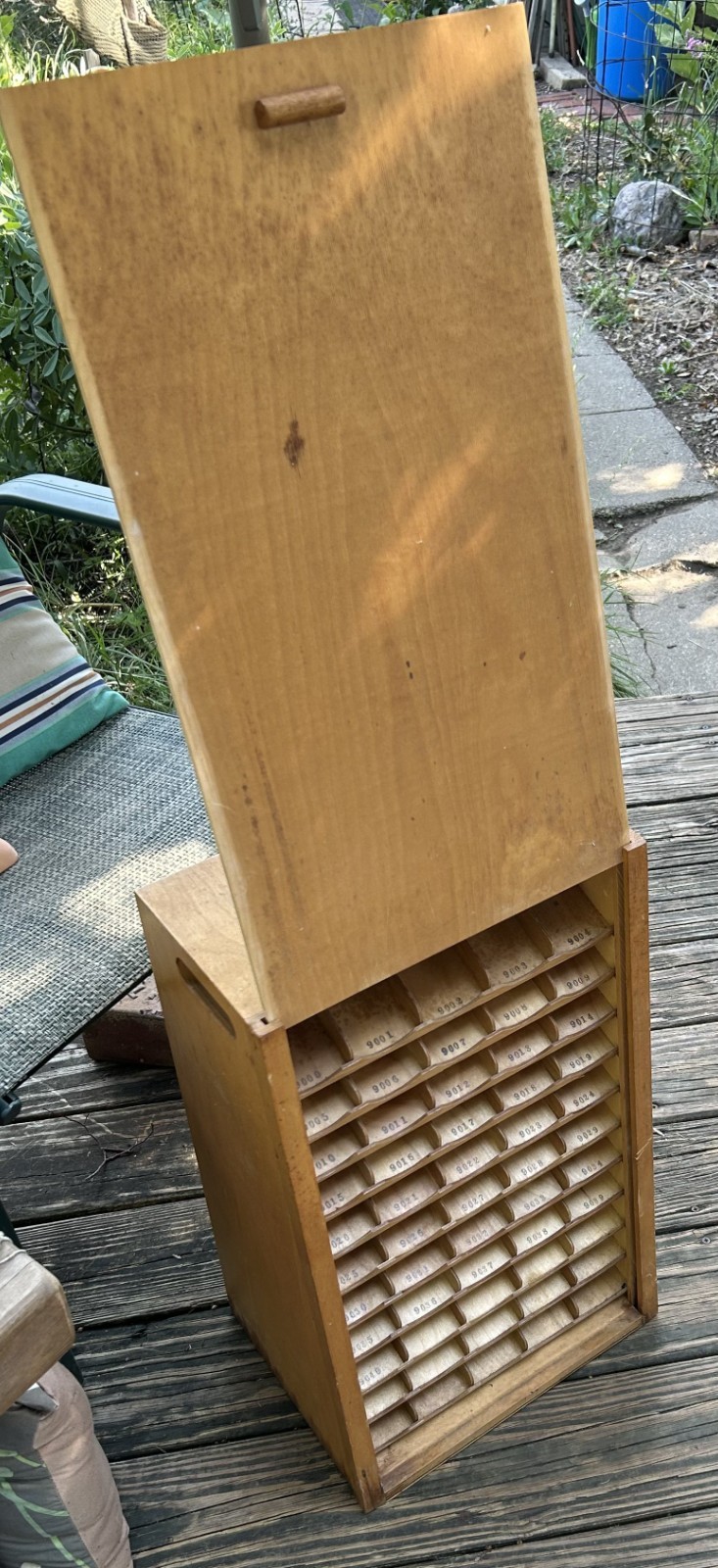 Vintage Merchant haberdashery spool cabinet & display sewing, embroidery thread