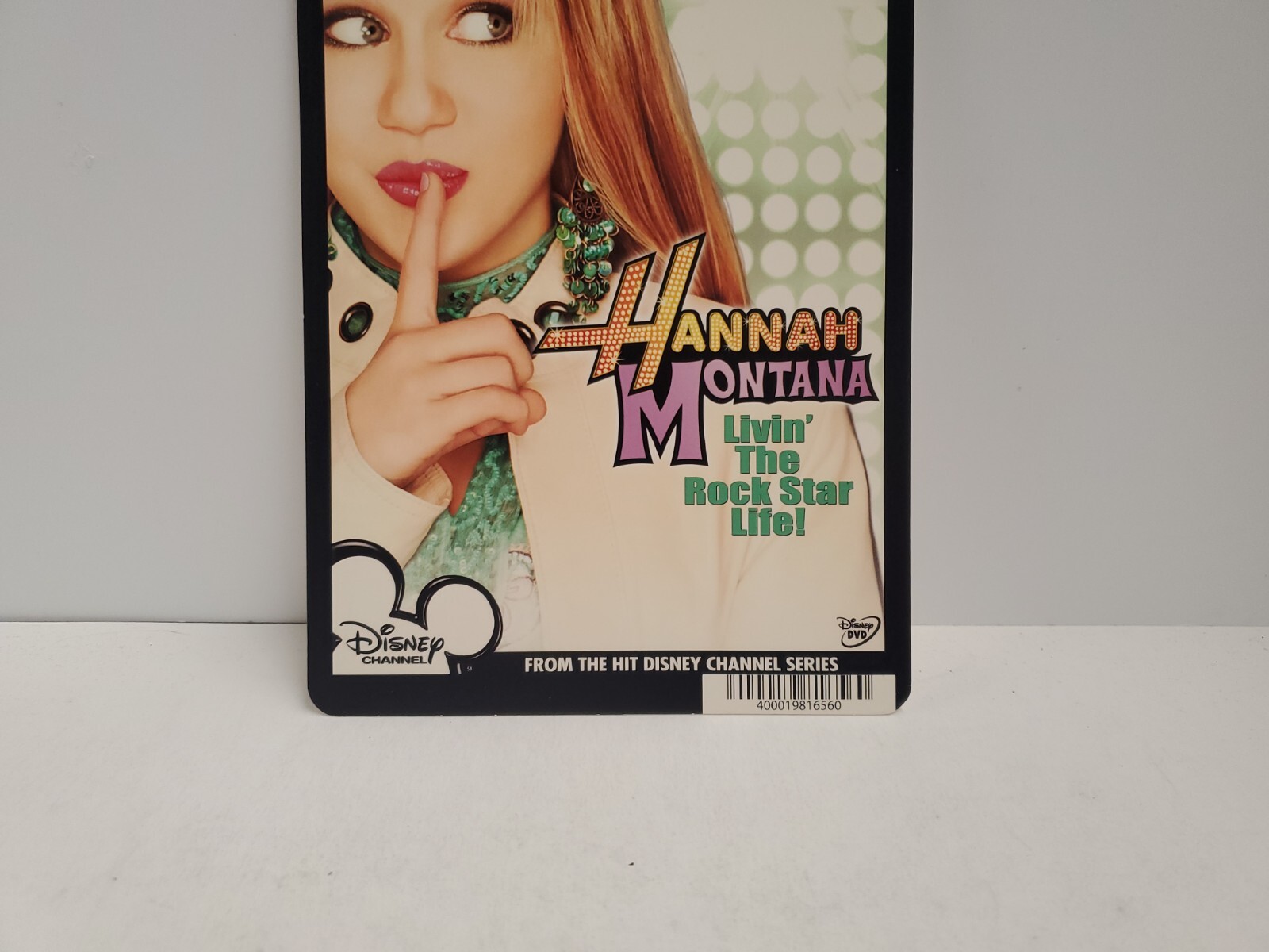 Hannah Montana Livin The Rock Star Life BLOCKBUSTER DVD BACKER CARD ONLY 5.5″X8″
