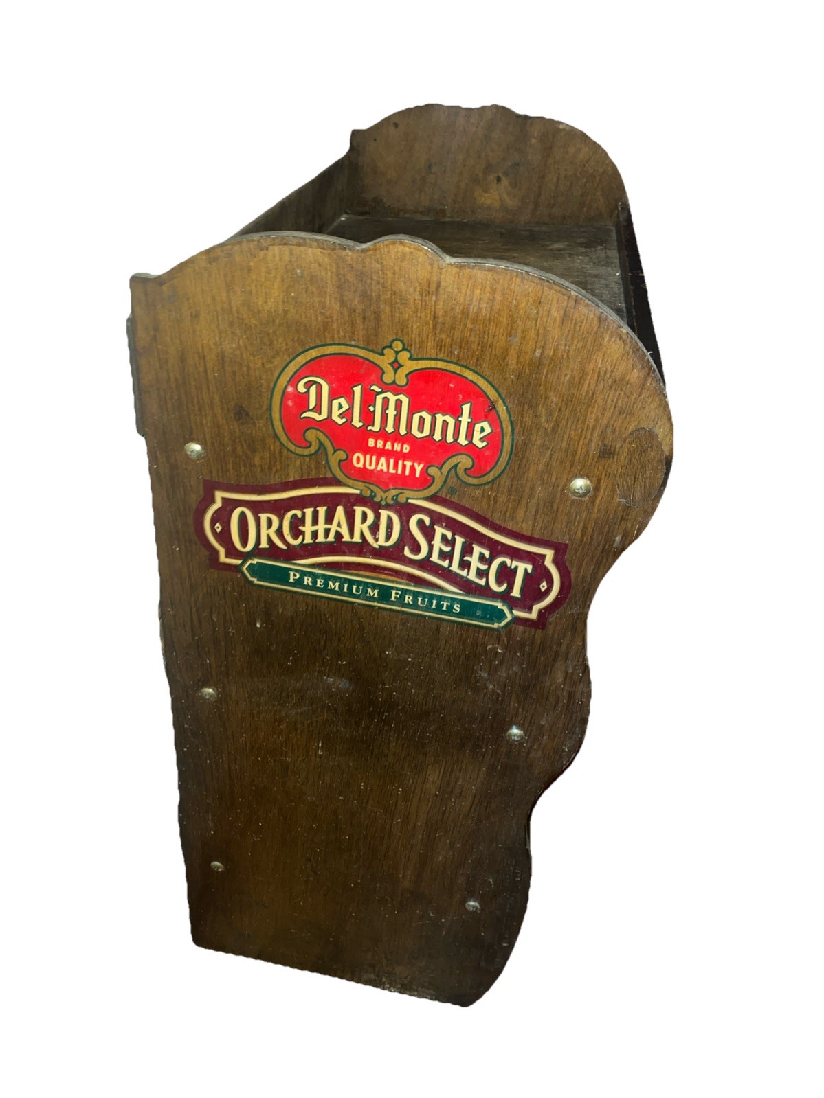 Del Monte Wood Country Store Rack Display Shelves Sign Can Advertising Antique