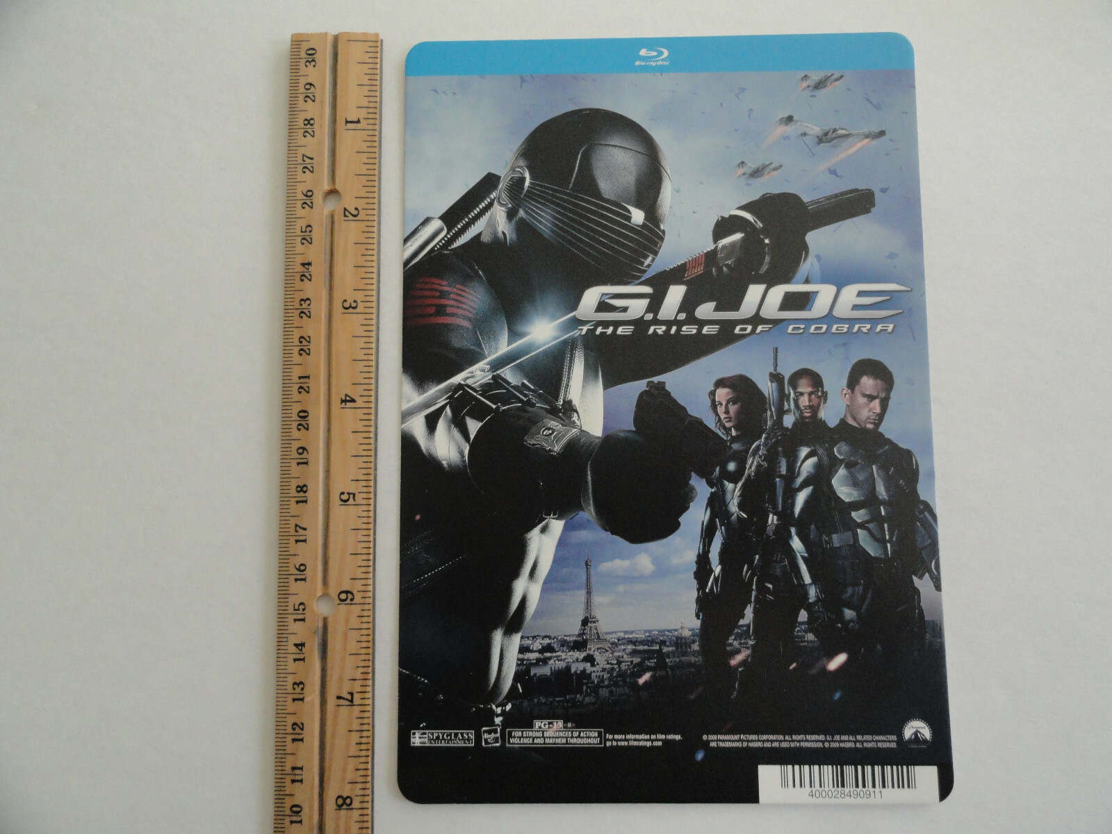 G.I. JOE THE RISE OF COBRA – BLOCKBUSTER VIDEO BLURAY BACKER CARD 5″X8″ NO MOVIE
