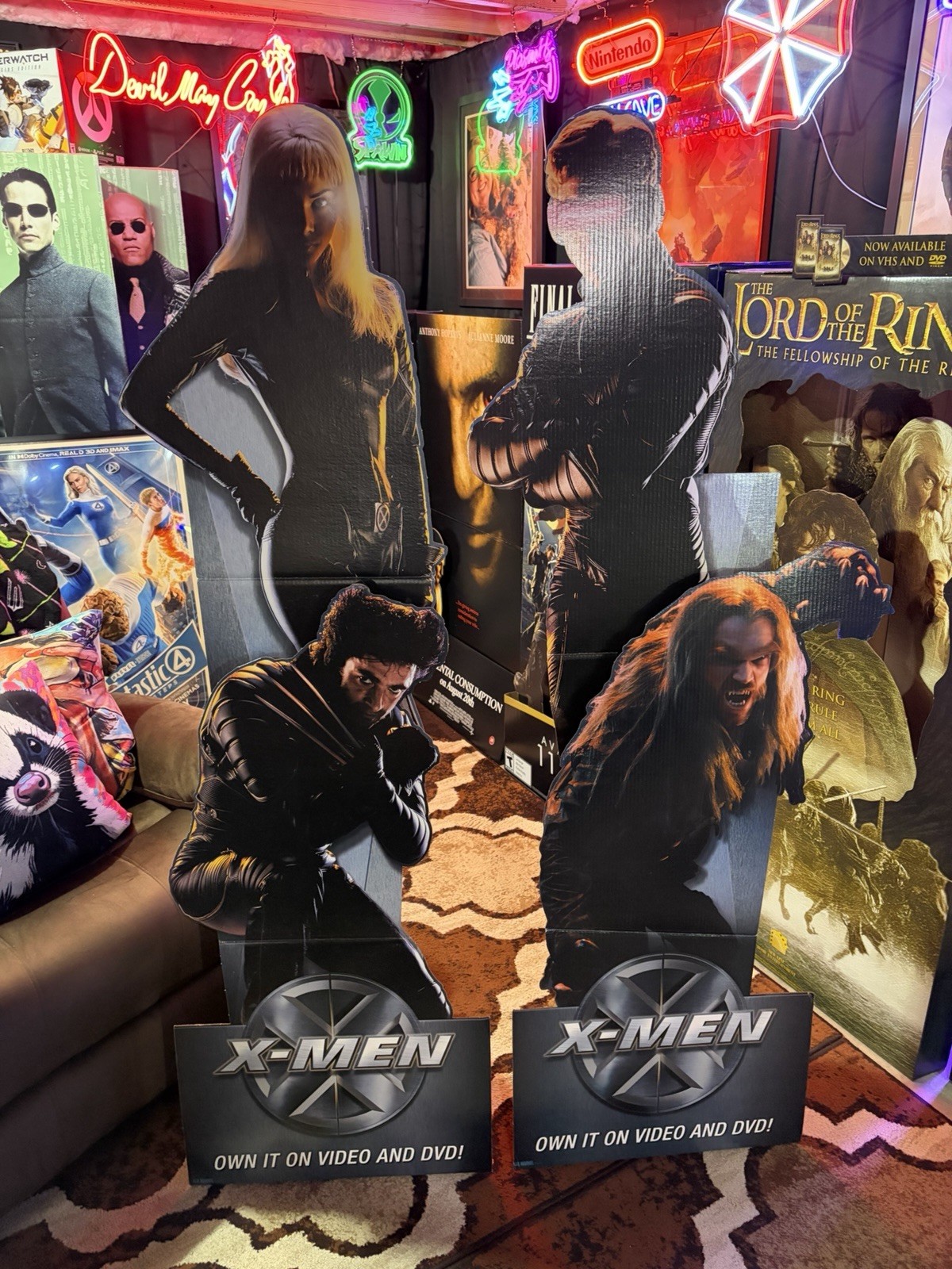 Marvel X Men Video Store Display Storm Cyclops Wolverine Sabertooth Standee