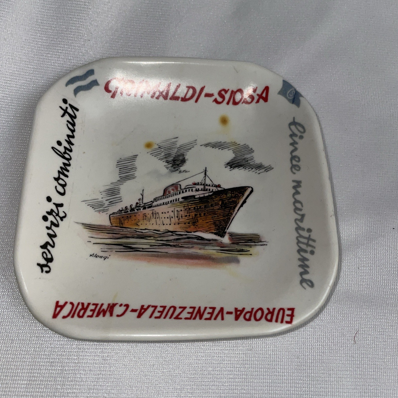 Grimadi Siosa Shipping Service 1960’s Ashtray