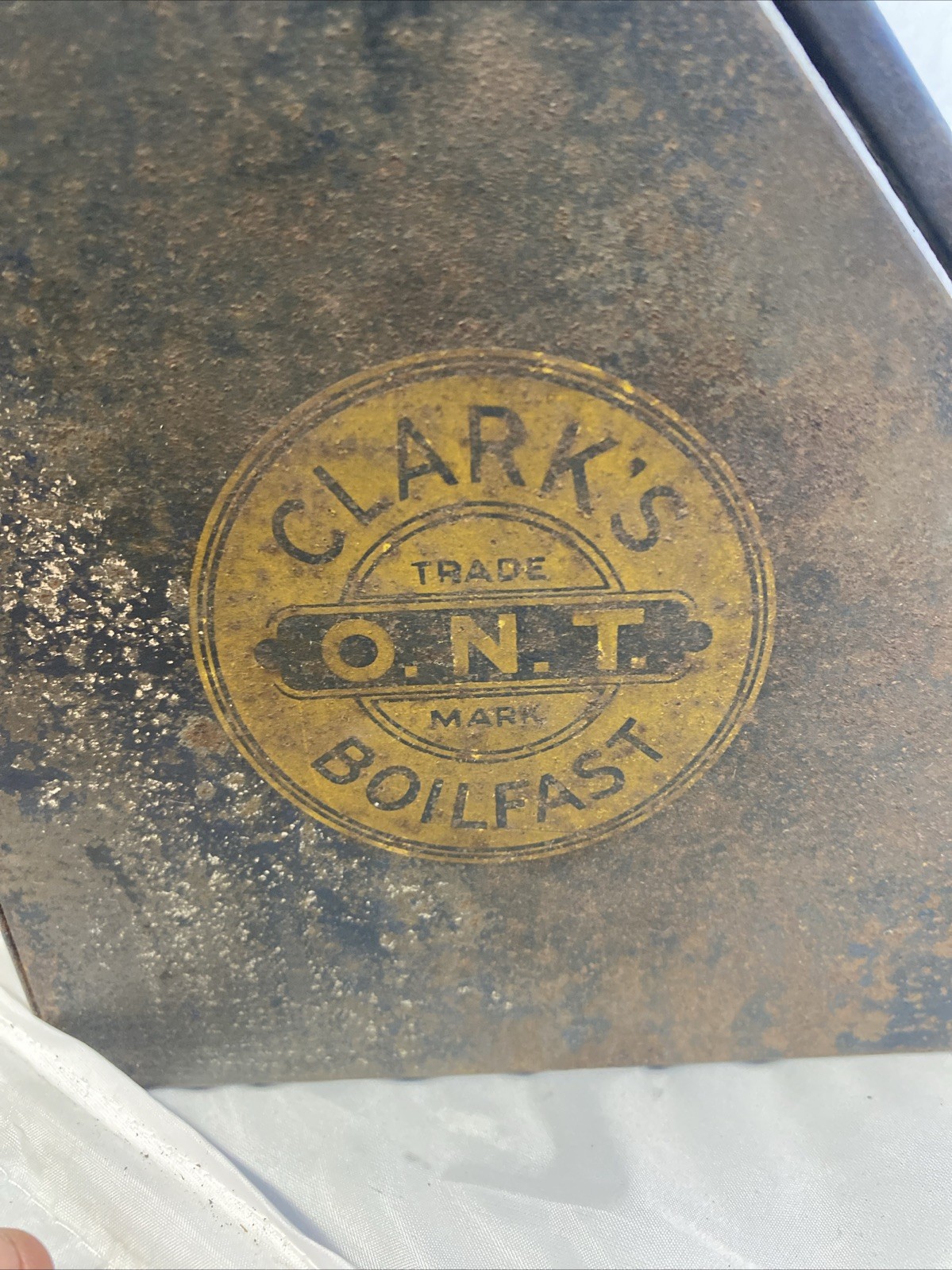 Vintage Clark’s O.N.T. Boilfast Thread Countertop Cabinet Lifting Glass Display